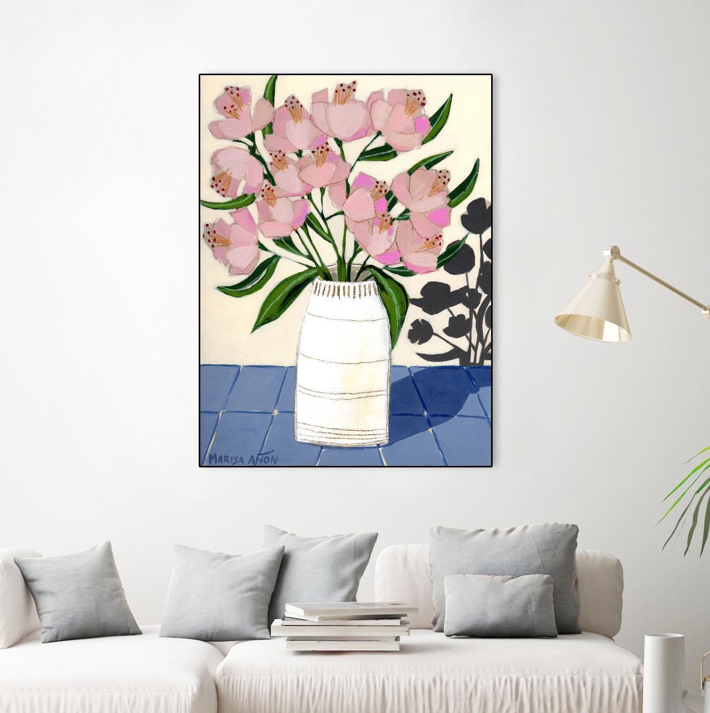 Spring Florals 5 by Marisa Anon on GIANT ART - pink,yellow floral,still life