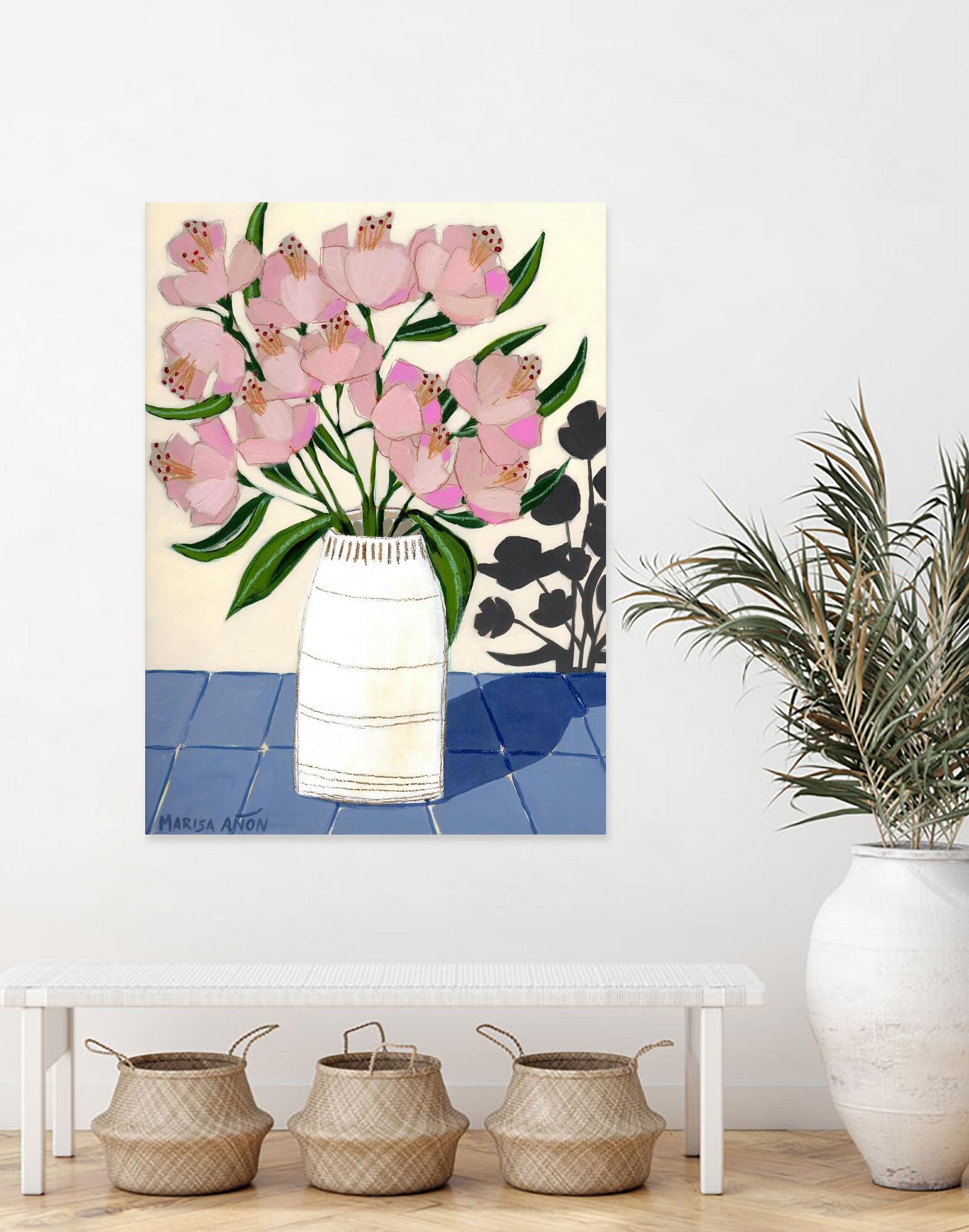 Spring Florals 5 by Marisa Anon on GIANT ART - pink,yellow floral,still life