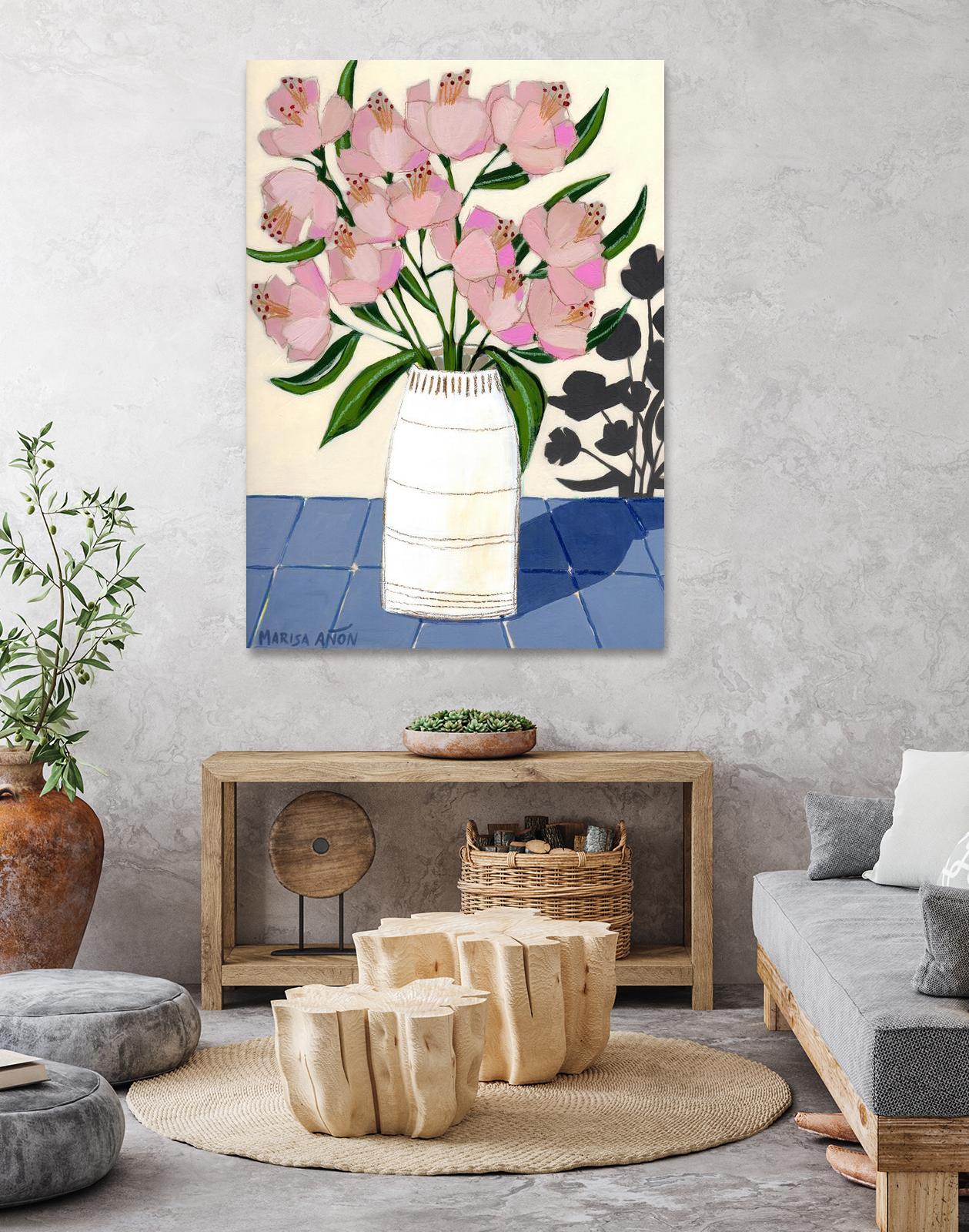 Spring Florals 5 by Marisa Anon on GIANT ART - pink,yellow floral,still life