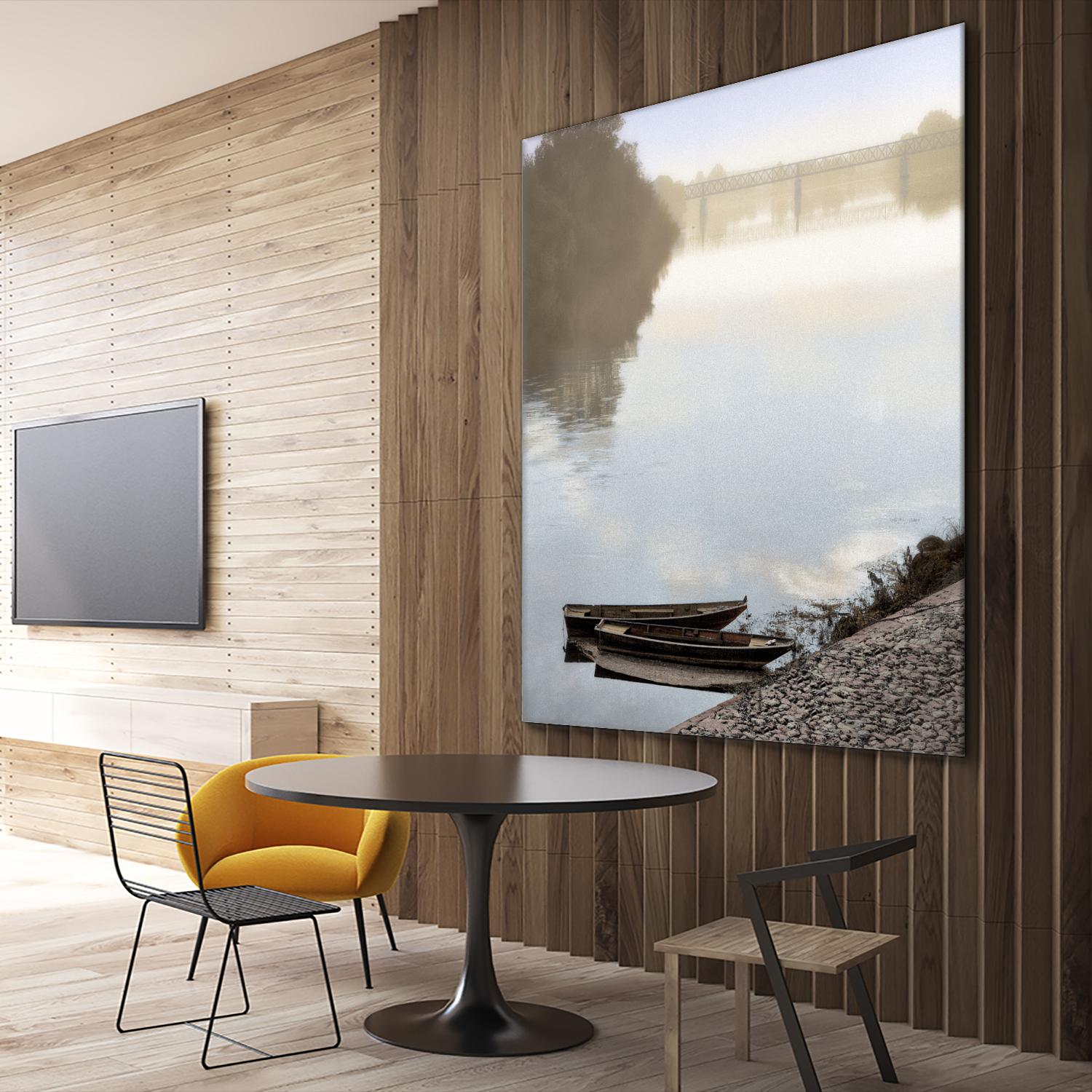 Boats on the Seine #2 by Alan Blaustein on GIANT ART - multicolor photography; landscapes