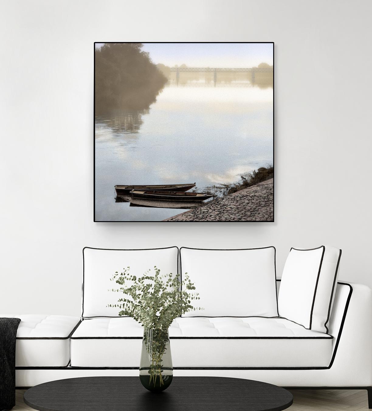 Boats on the Seine #2 by Alan Blaustein on GIANT ART - multicolor photography; landscapes