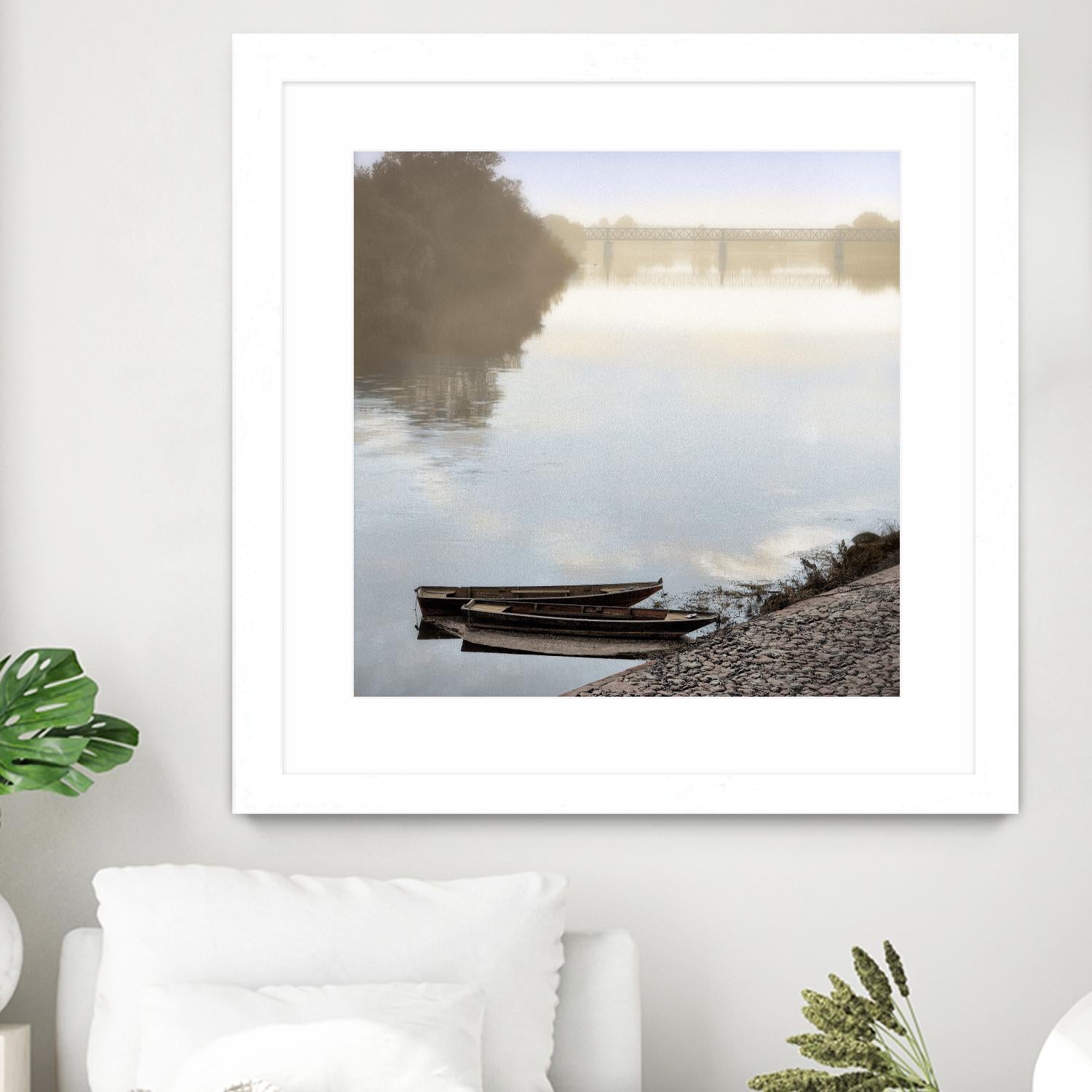 Boats on the Seine #2 by Alan Blaustein on GIANT ART - multicolor photography; landscapes