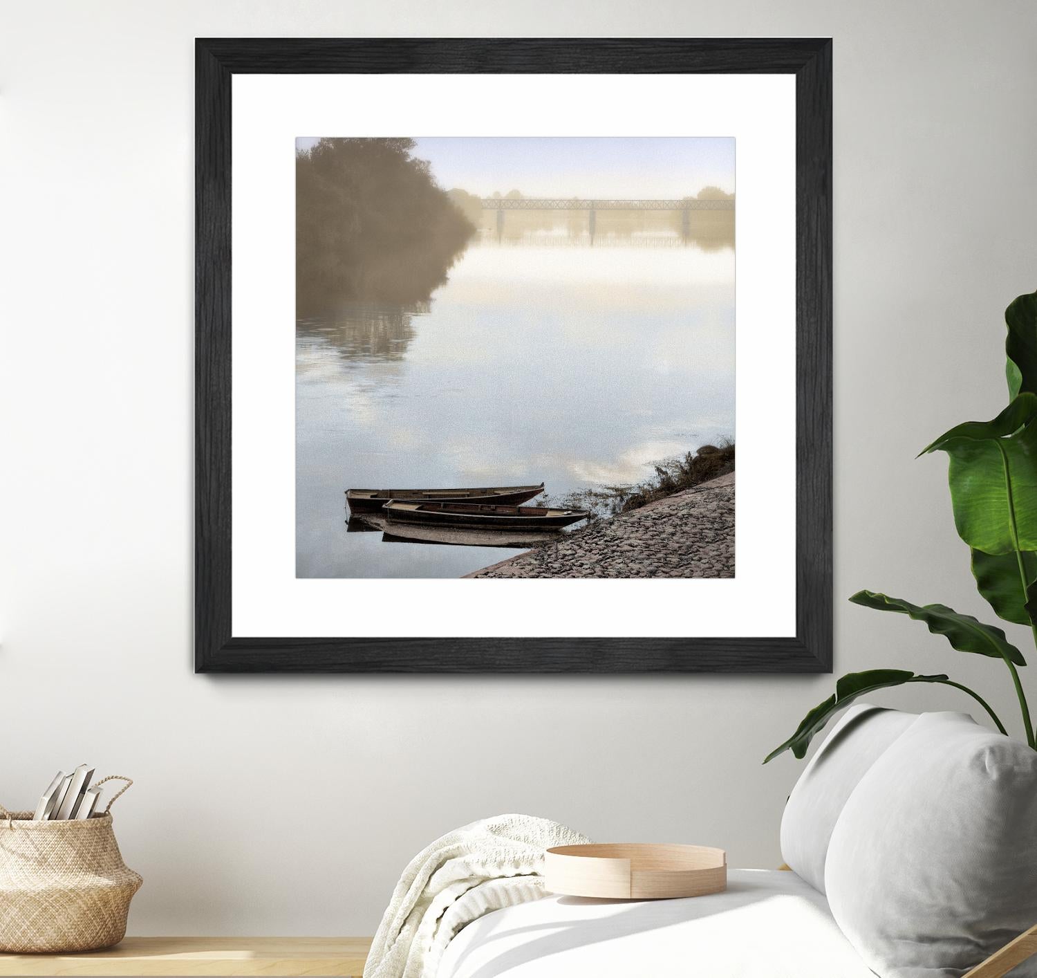 Boats on the Seine #2 by Alan Blaustein on GIANT ART - multicolor photography; landscapes