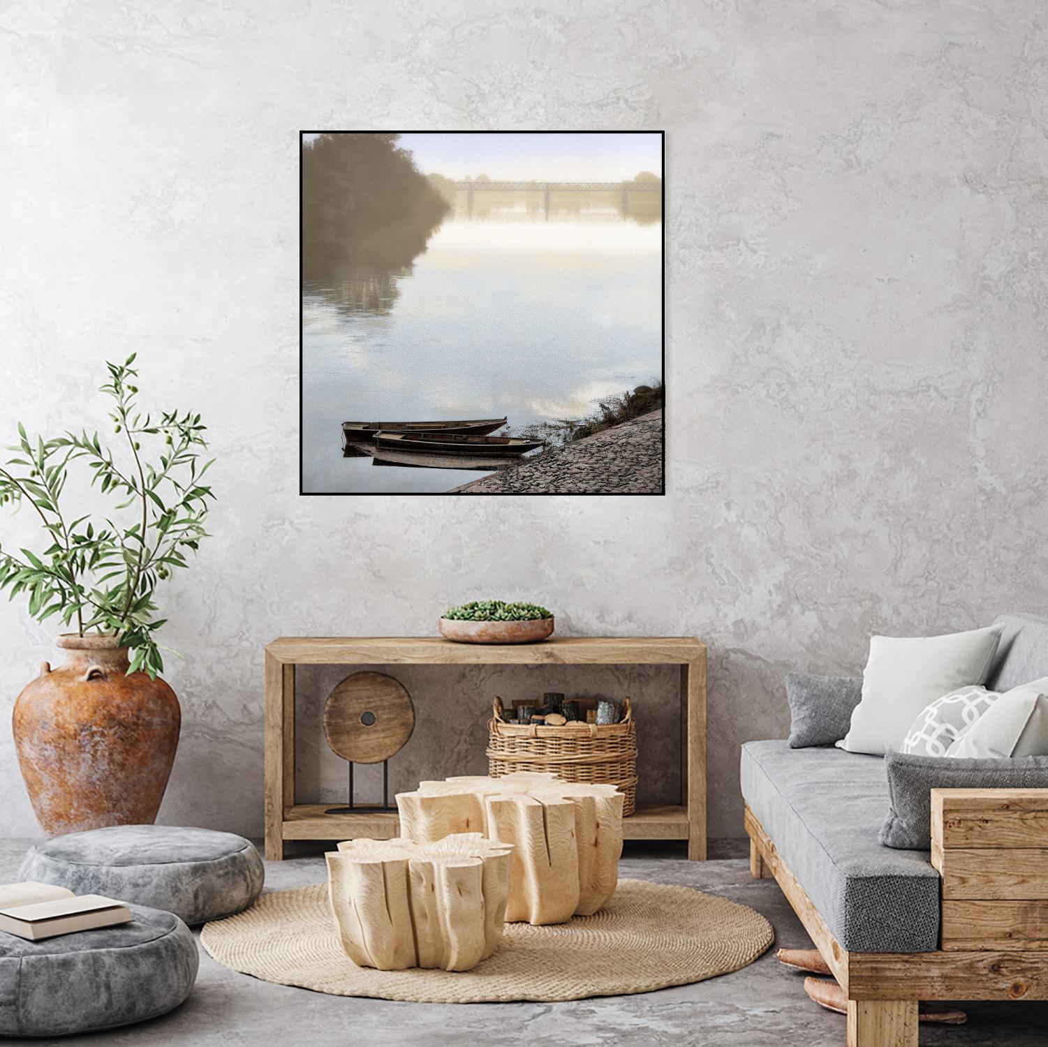 Boats on the Seine #2 by Alan Blaustein on GIANT ART - multicolor photography; landscapes