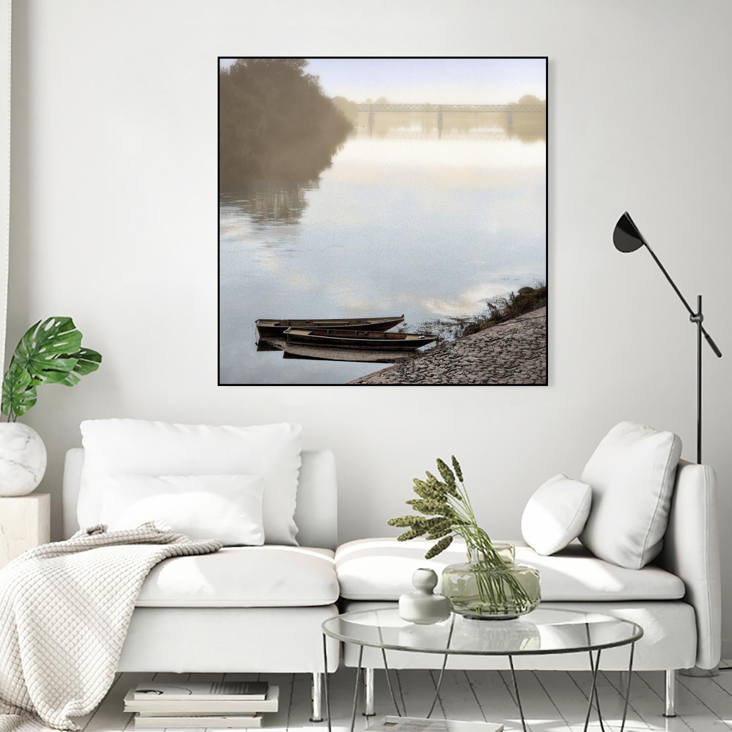 Boats on the Seine #2 by Alan Blaustein on GIANT ART - multicolor photography; landscapes