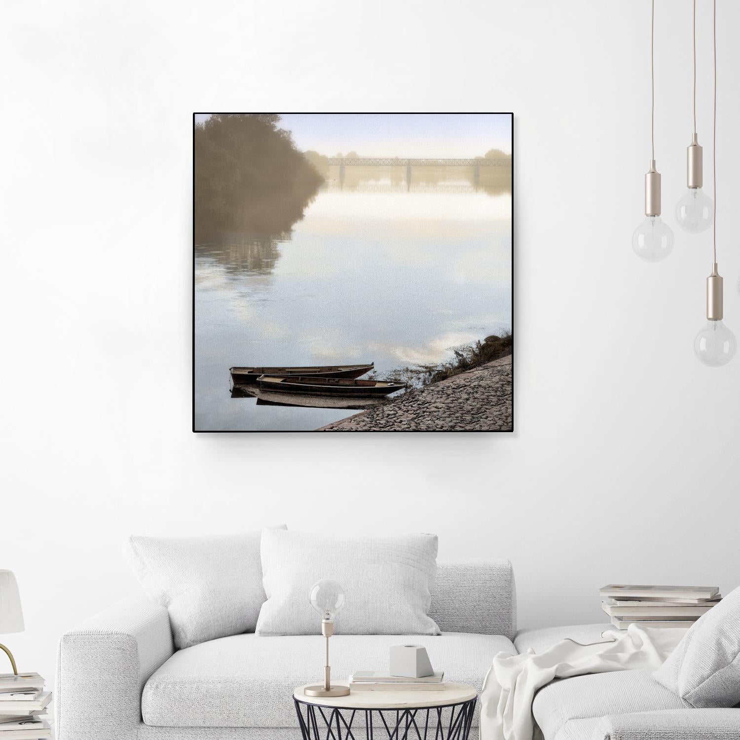 Boats on the Seine #2 by Alan Blaustein on GIANT ART - multicolor photography; landscapes