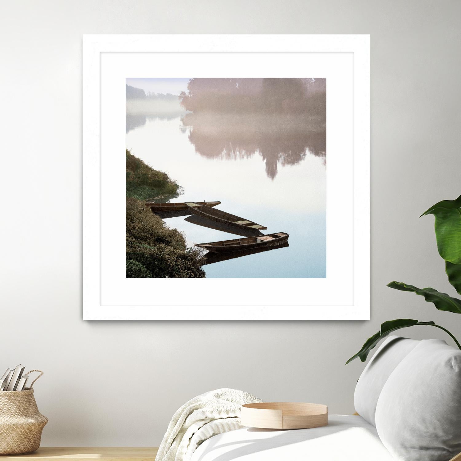 Boats on the Seine #1 by Alan Blaustein on GIANT ART - multicolor photography; landscapes