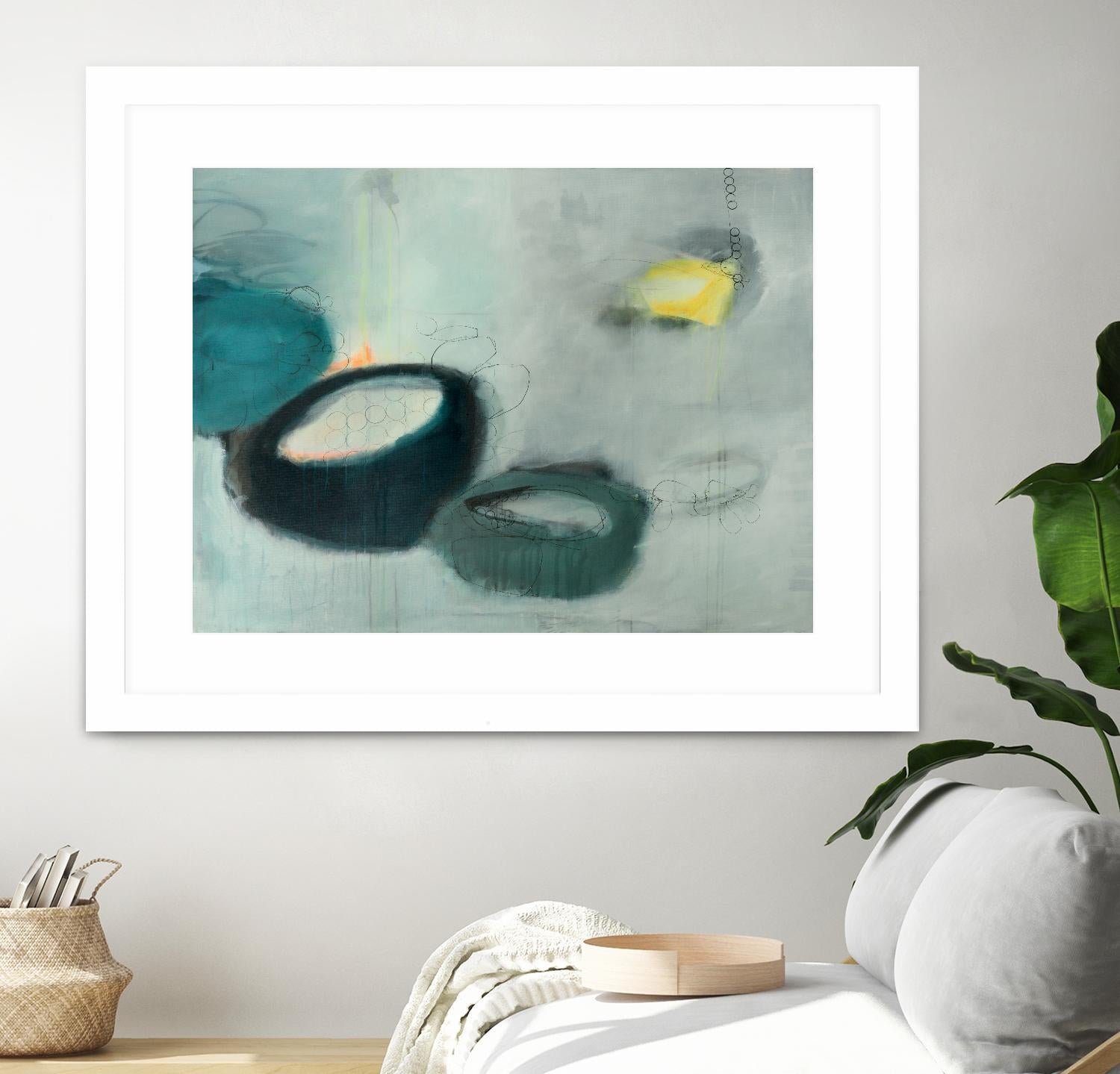 Emptiness by Sidsel Brix on GIANT ART - green,yellow abstracts, contemporary