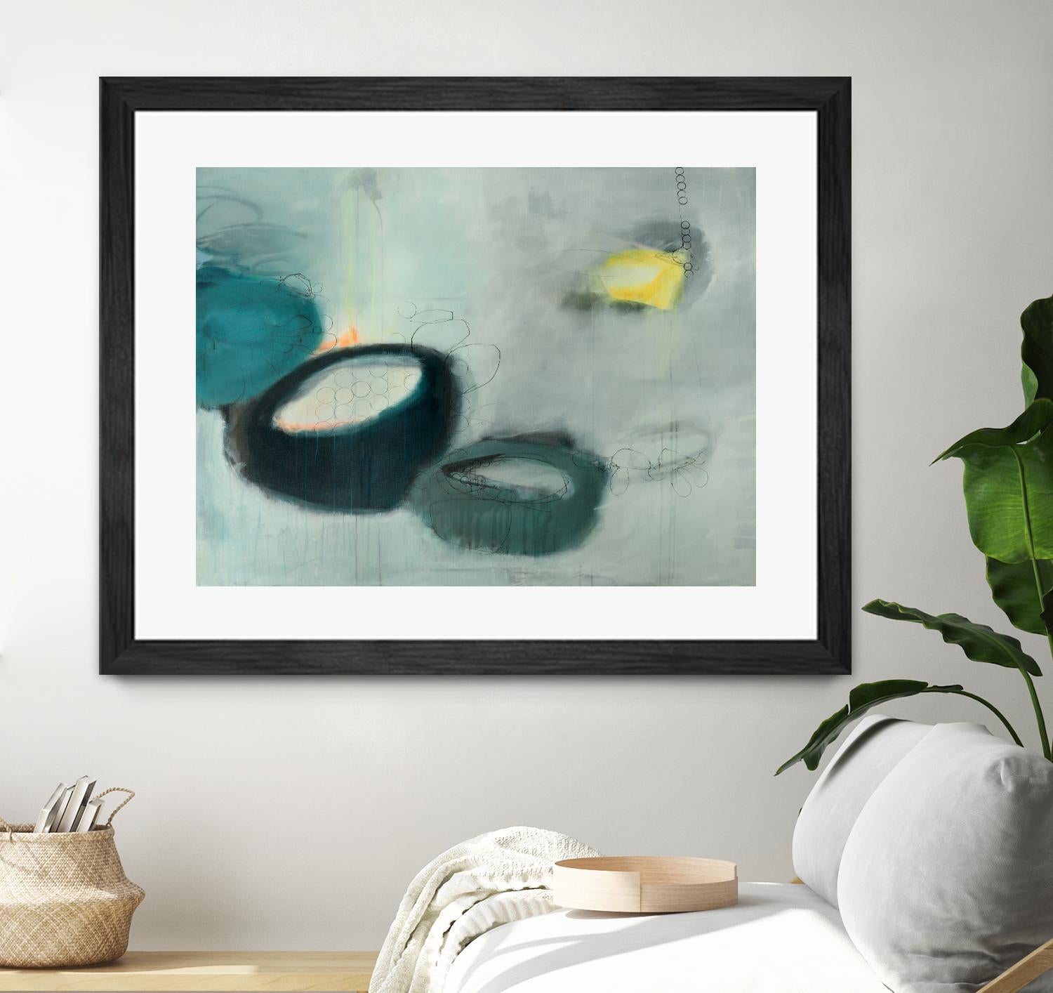 Emptiness by Sidsel Brix on GIANT ART - green,yellow abstracts, contemporary