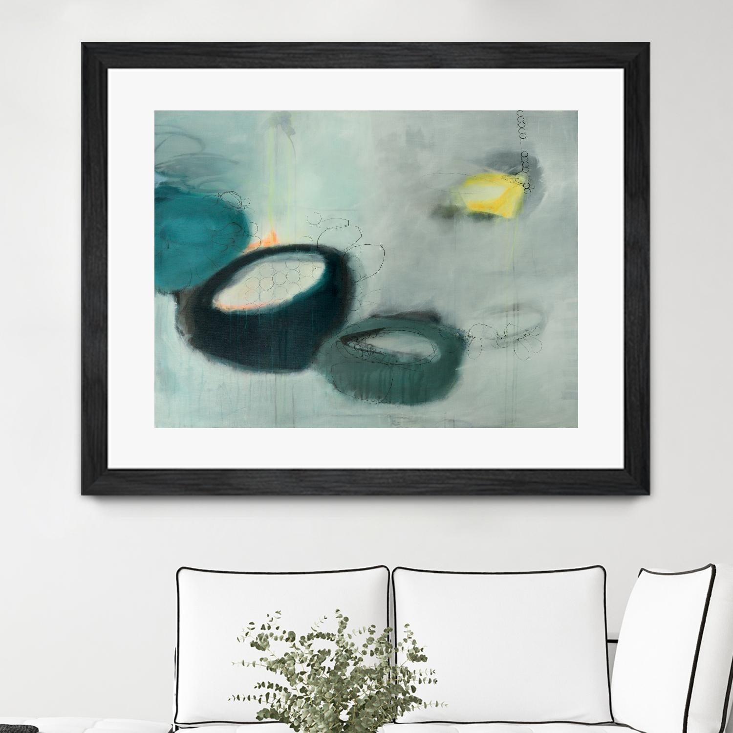 Emptiness by Sidsel Brix on GIANT ART - green,yellow abstracts, contemporary