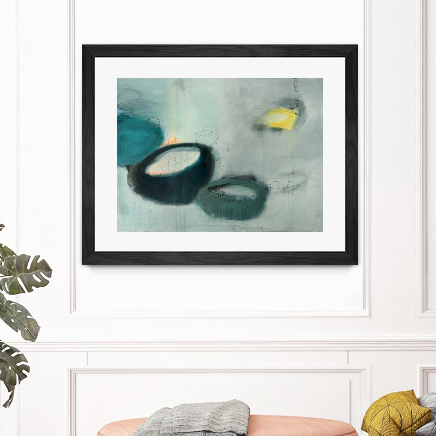 Emptiness by Sidsel Brix on GIANT ART - green,yellow abstracts, contemporary