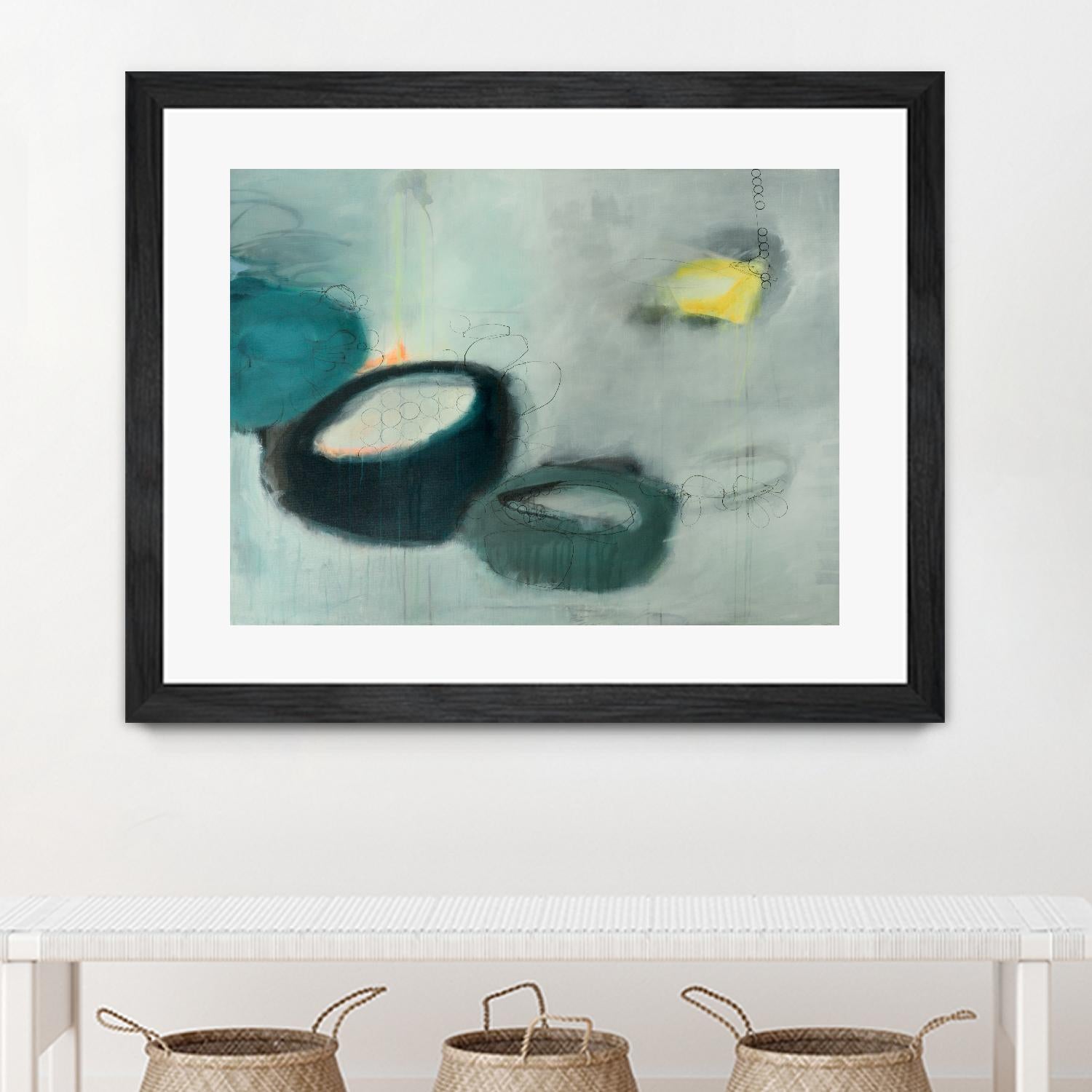 Emptiness by Sidsel Brix on GIANT ART - green,yellow abstracts, contemporary