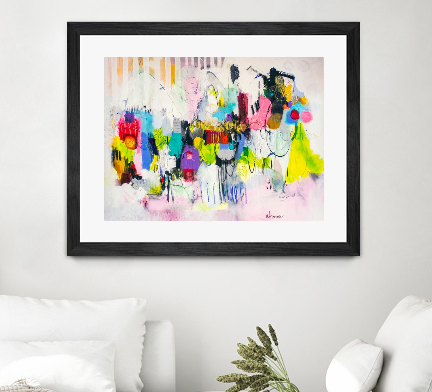 Lost in Oklahoma by Cynthia Anne Brown on GIANT ART - pink,yellow abstracts, contemporary