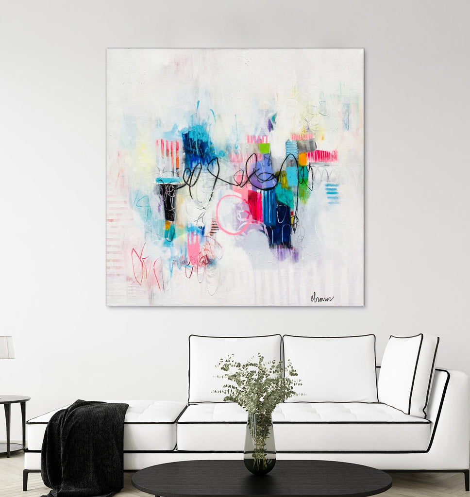 Possibilities of the Heart by Cynthia Anne Brown on GIANT ART - pink,blue abstracts, contemporary