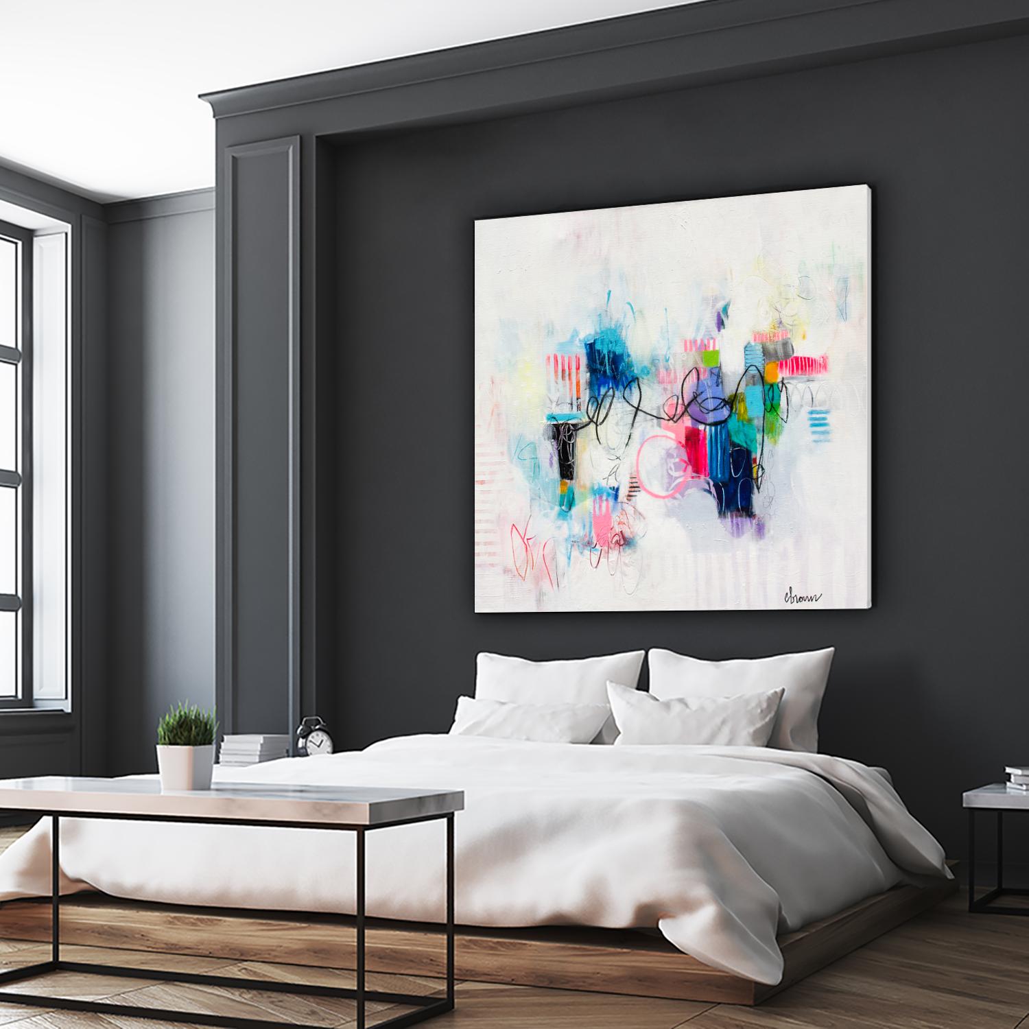 Possibilities of the Heart by Cynthia Anne Brown on GIANT ART - pink,blue abstracts, contemporary