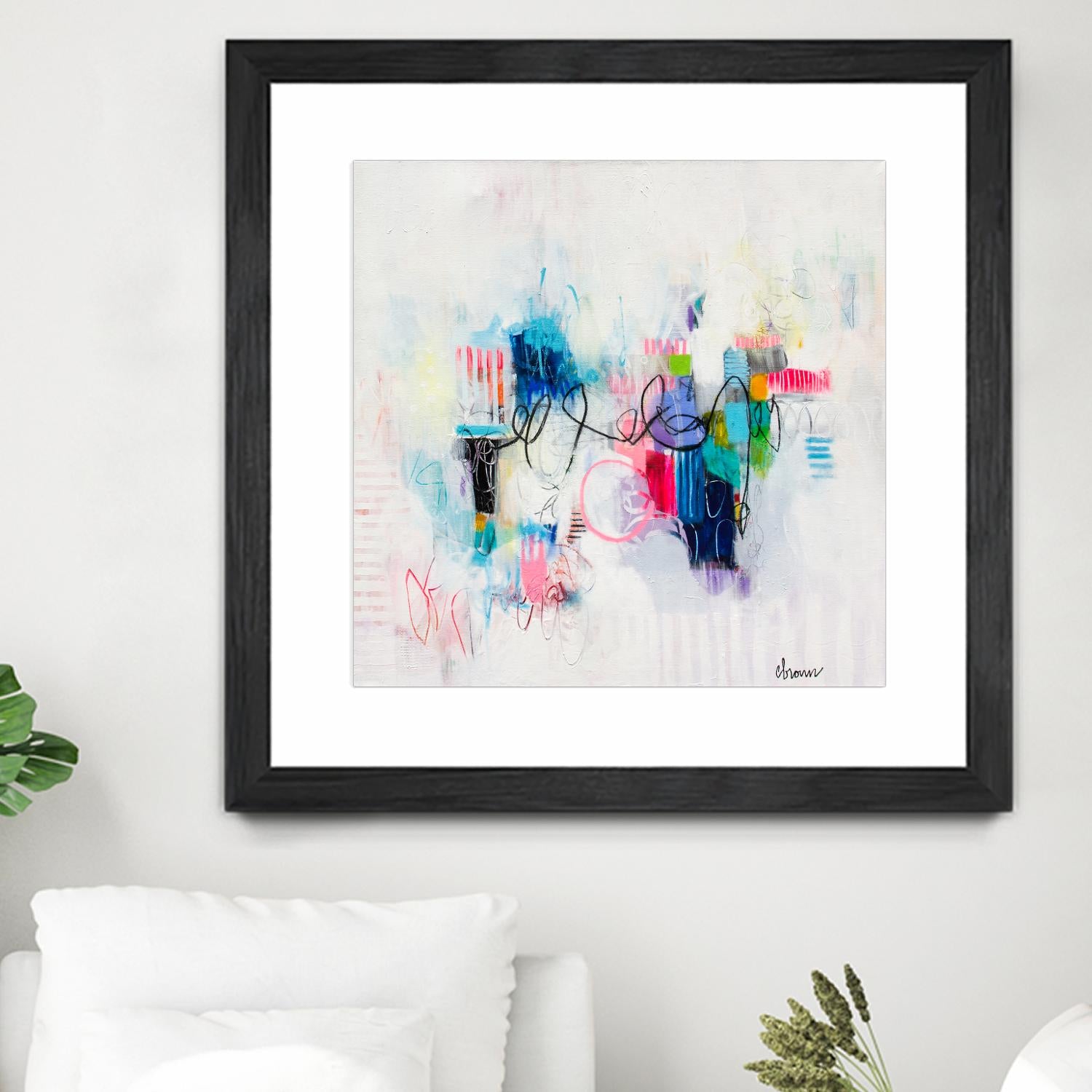 Possibilities of the Heart by Cynthia Anne Brown on GIANT ART - pink,blue abstracts, contemporary