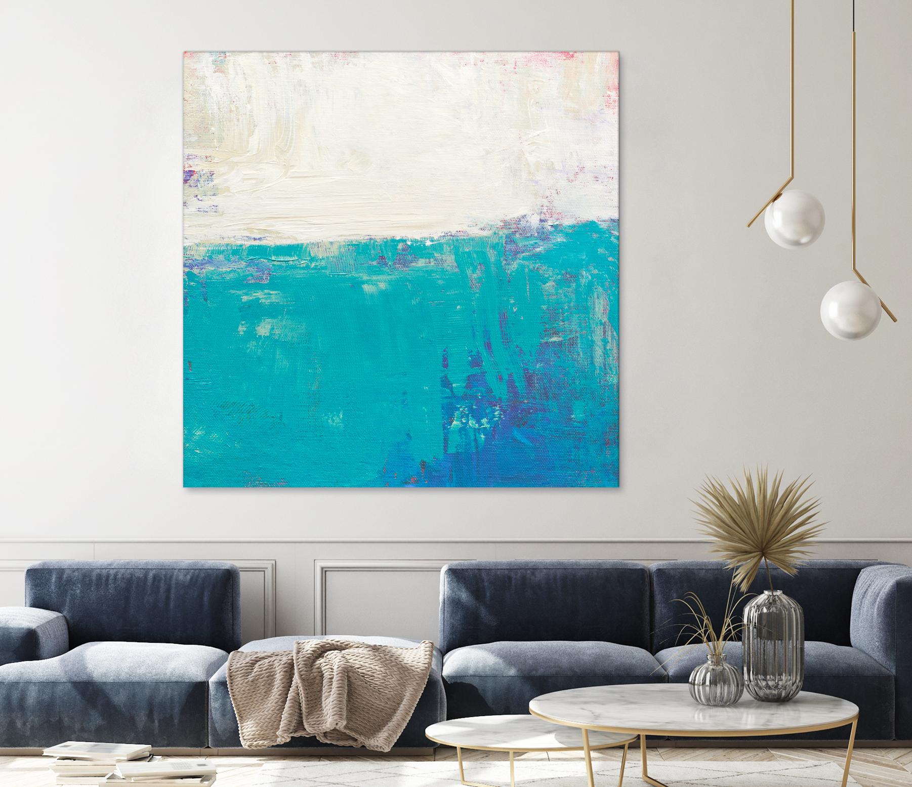 Aqua White by Don Bishop on GIANT ART - white abstract