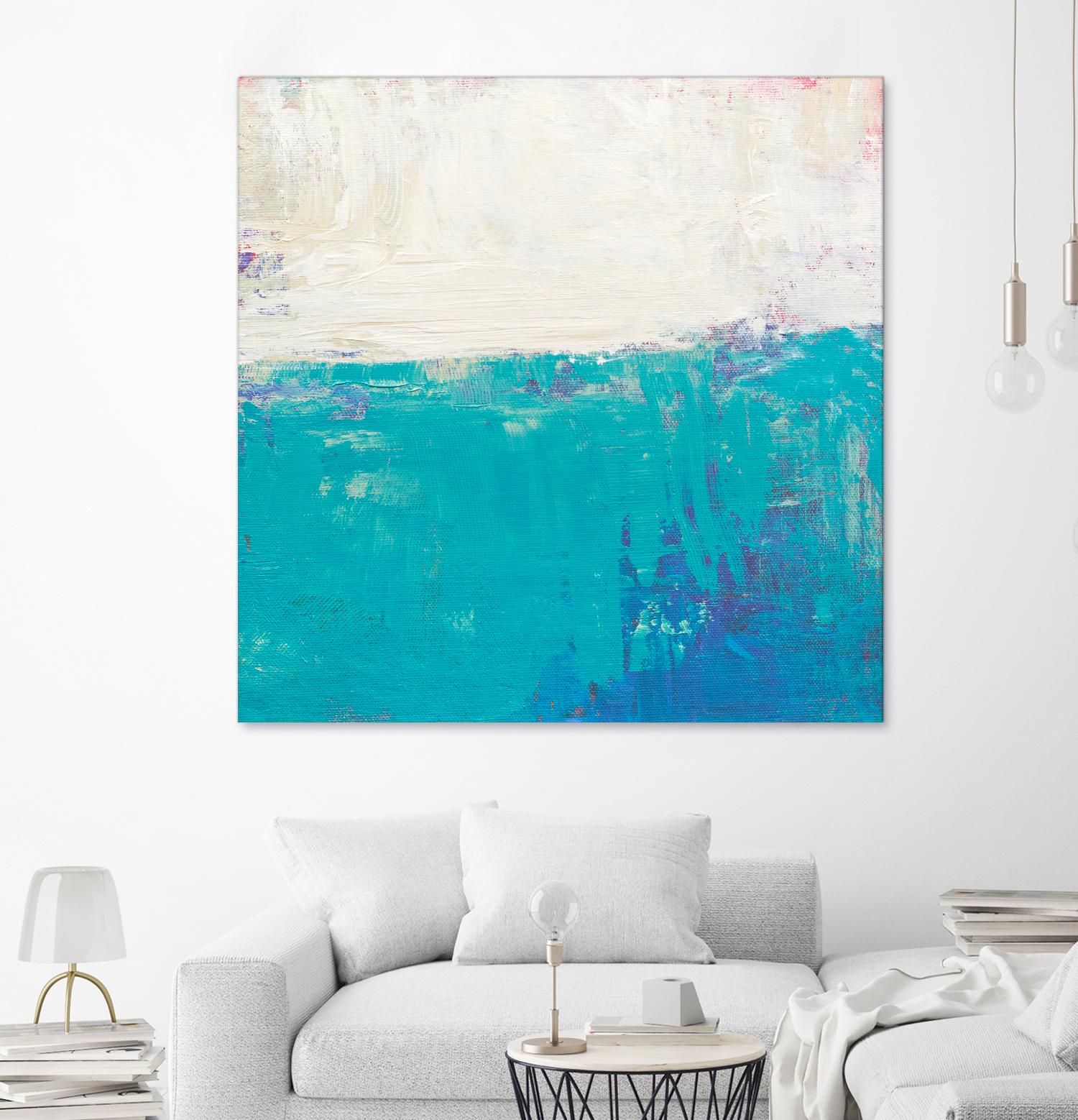 Aqua White by Don Bishop on GIANT ART - white abstract