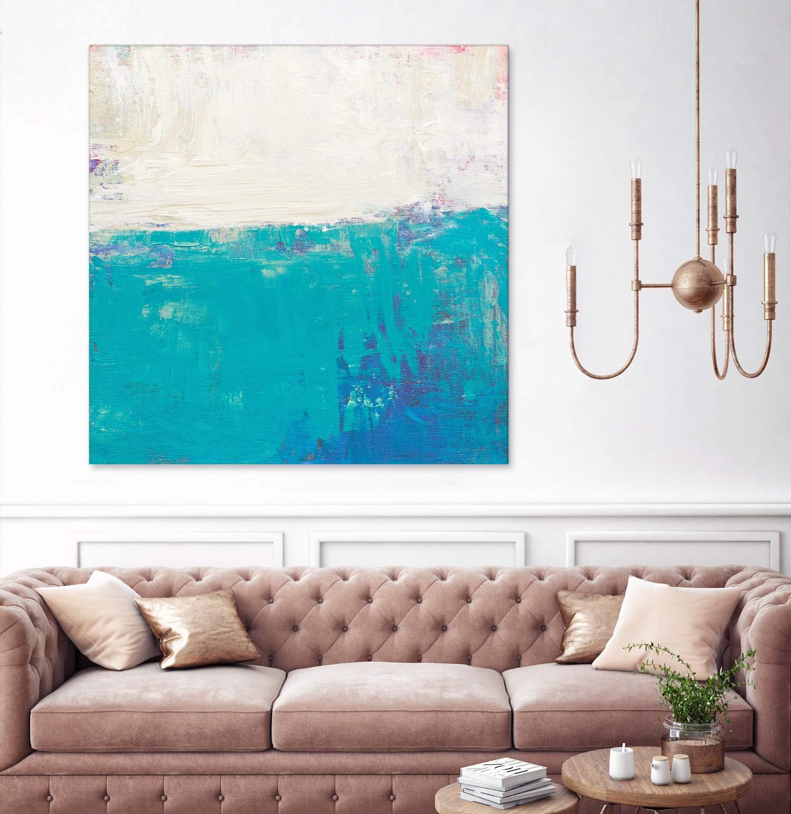 Aqua White by Don Bishop on GIANT ART - white abstract