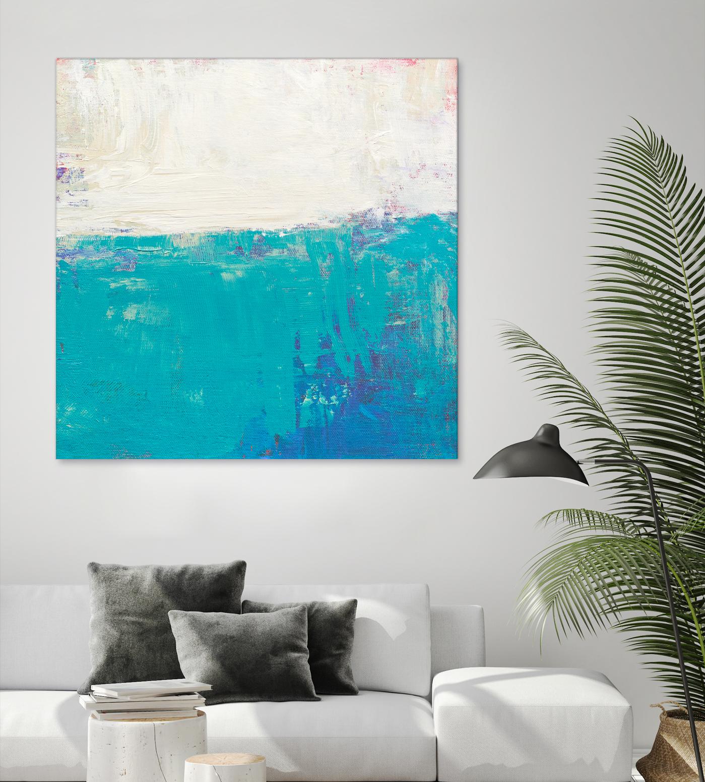 Aqua White by Don Bishop on GIANT ART - white abstract