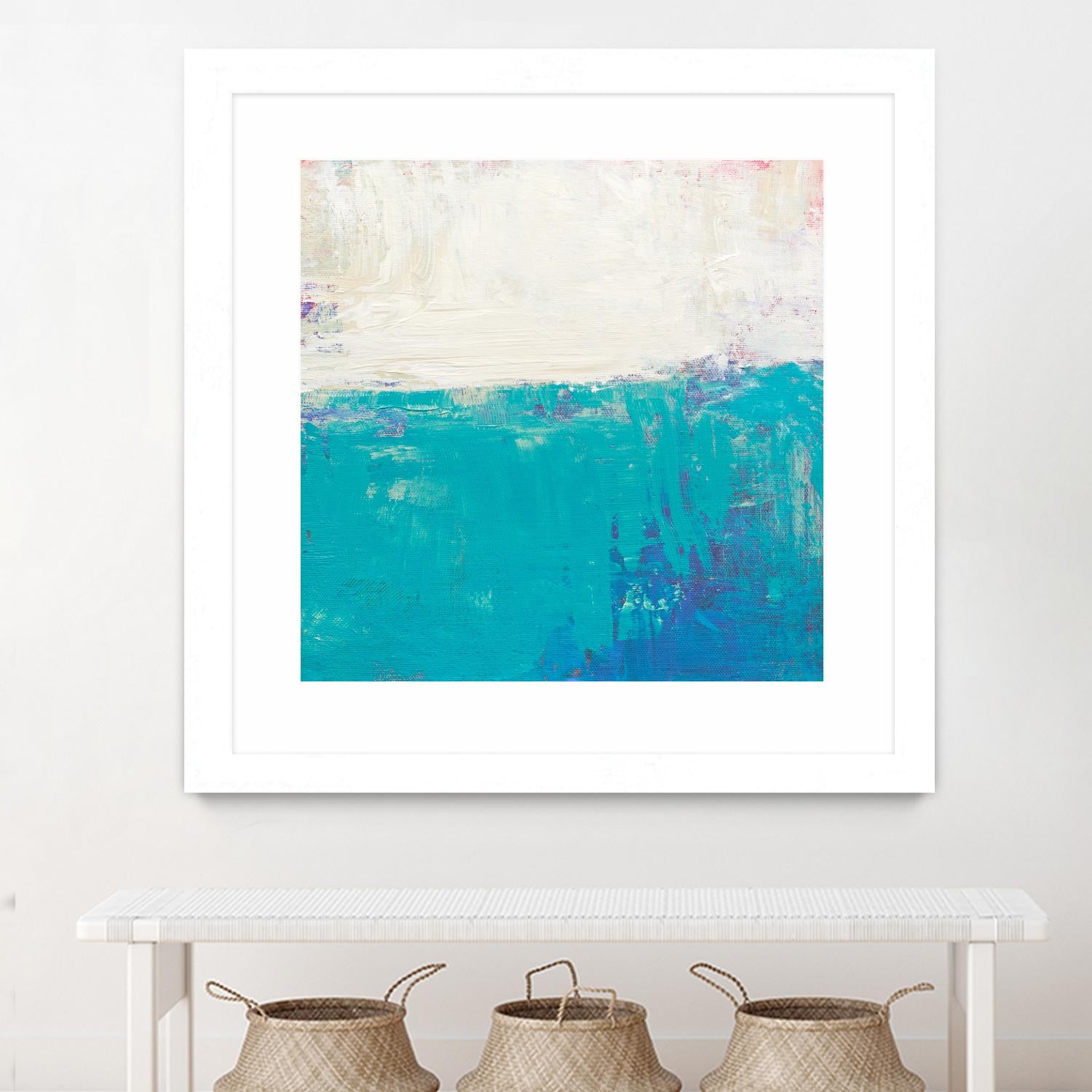 Aqua White by Don Bishop on GIANT ART - white abstract
