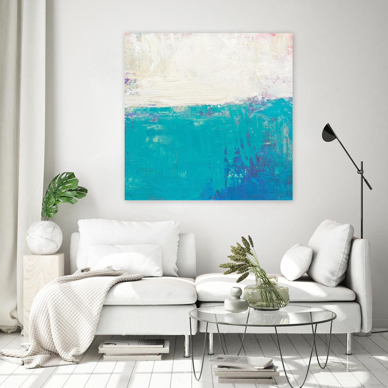Aqua White by Don Bishop on GIANT ART - white abstract