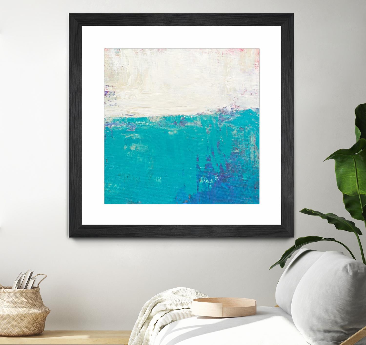 Aqua White by Don Bishop on GIANT ART - white abstract