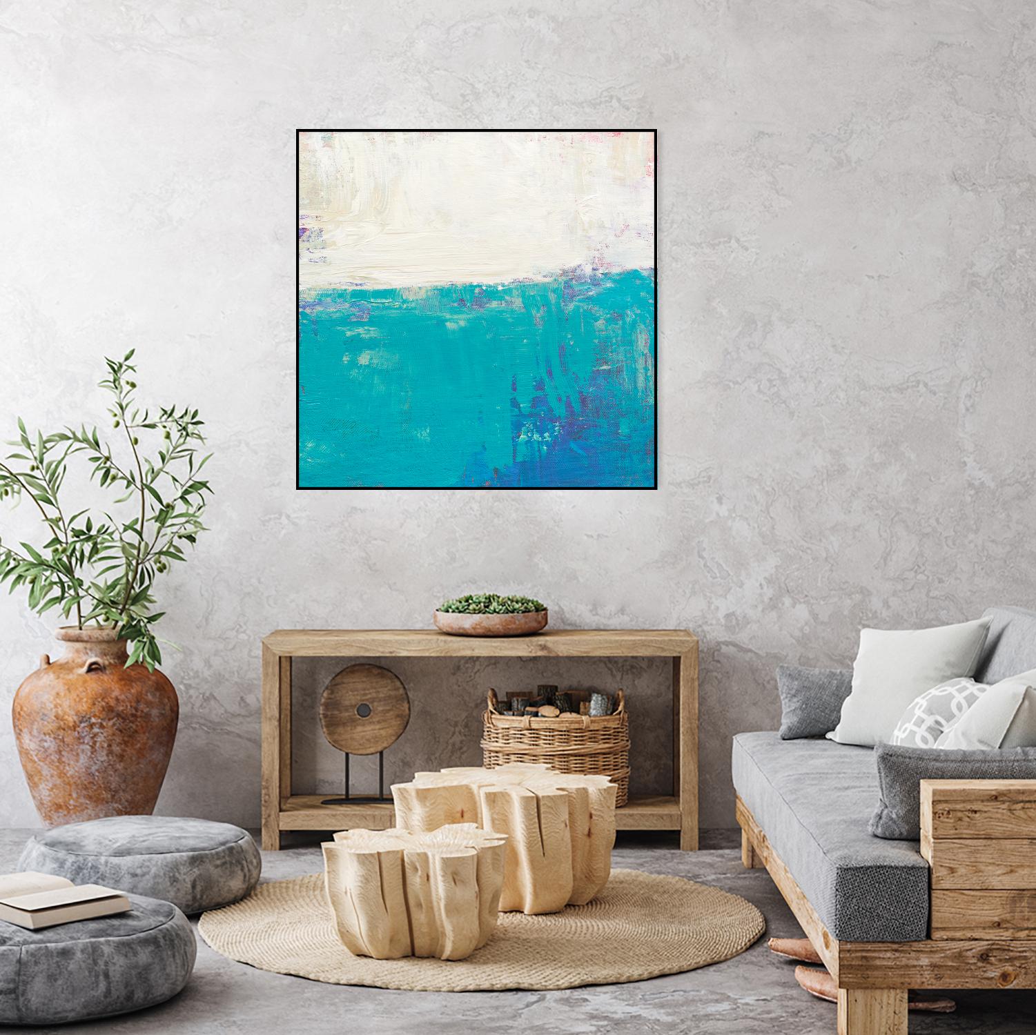 Aqua White by Don Bishop on GIANT ART - white abstract