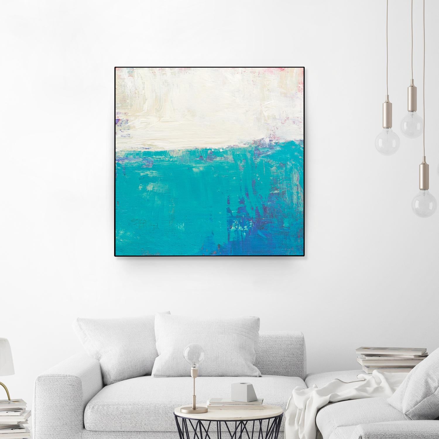 Aqua White by Don Bishop on GIANT ART - white abstract