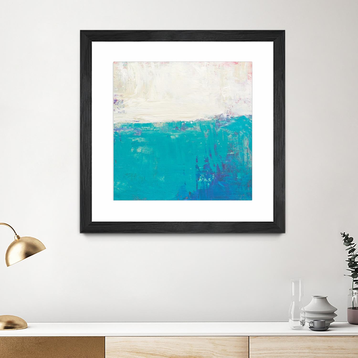 Aqua White by Don Bishop on GIANT ART - white abstract