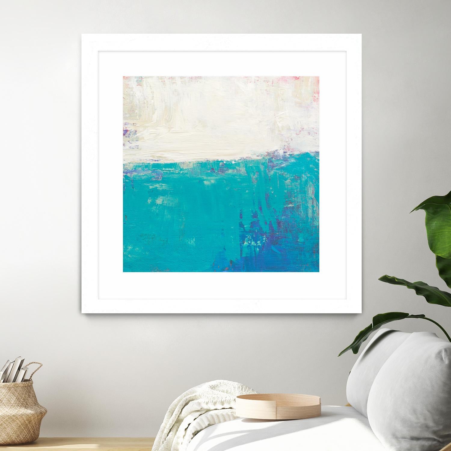 Aqua White by Don Bishop on GIANT ART - white abstract