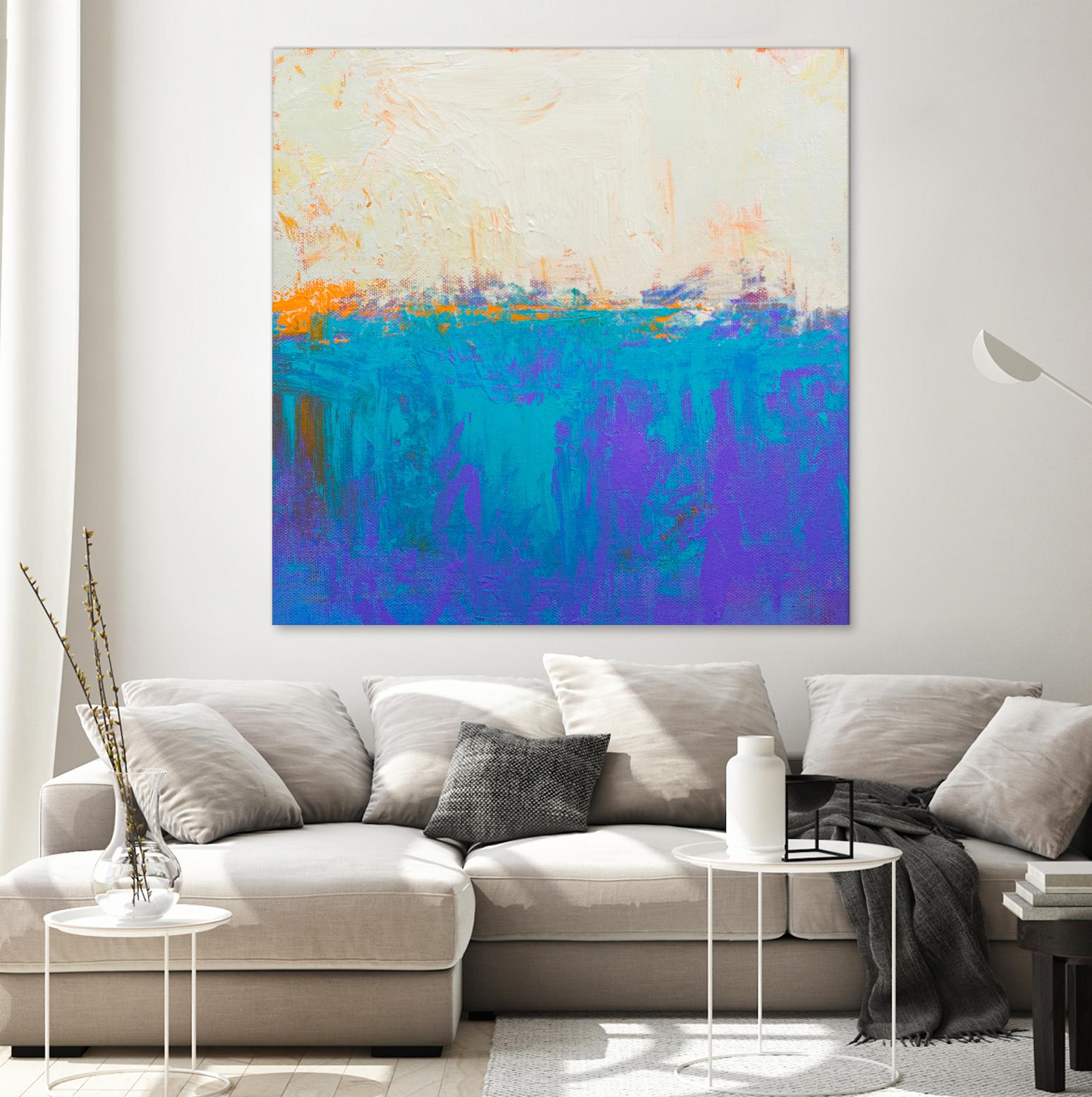 Orange Spark by Don Bishop on GIANT ART - beige abstract