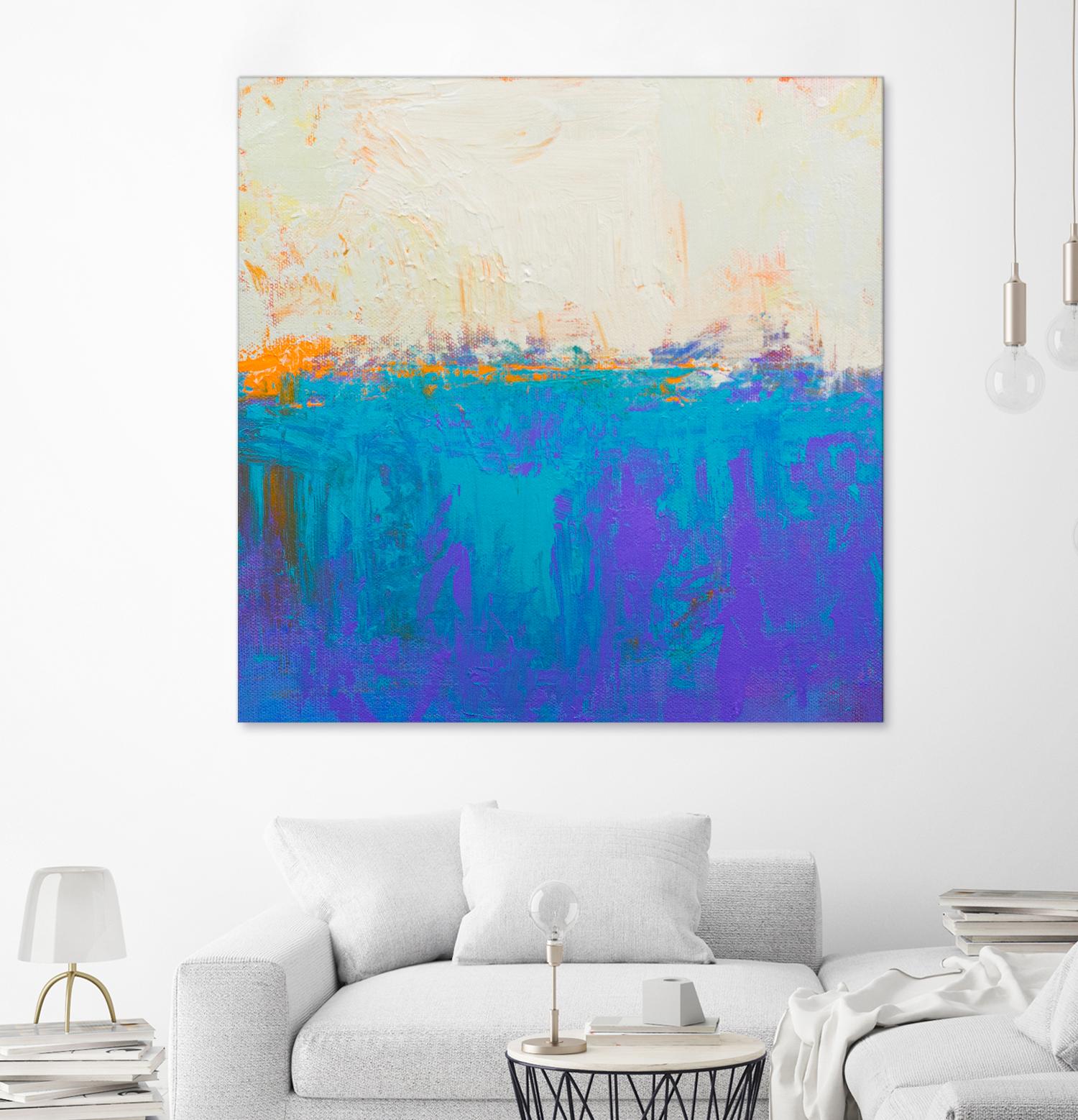 Orange Spark by Don Bishop on GIANT ART - beige abstract