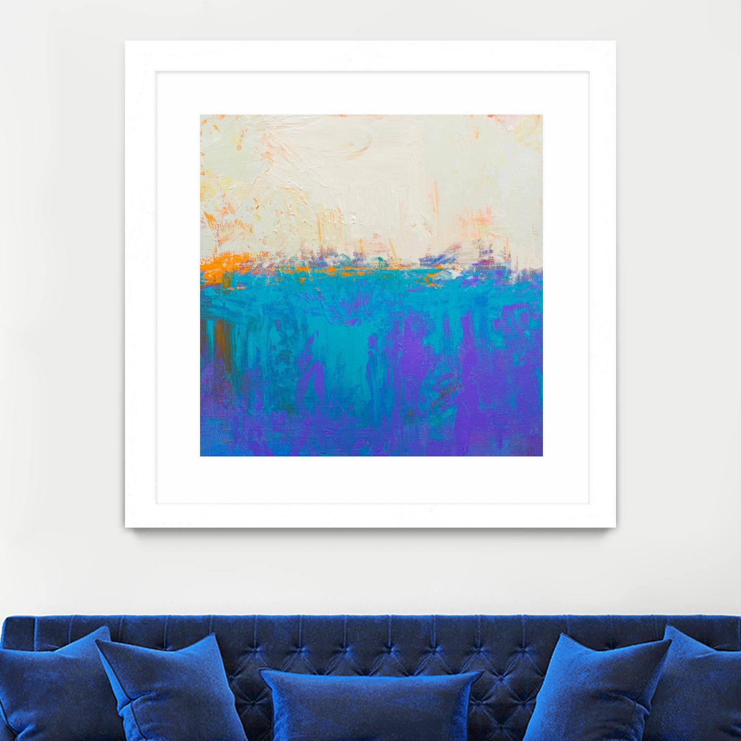 Orange Spark by Don Bishop on GIANT ART - beige abstract