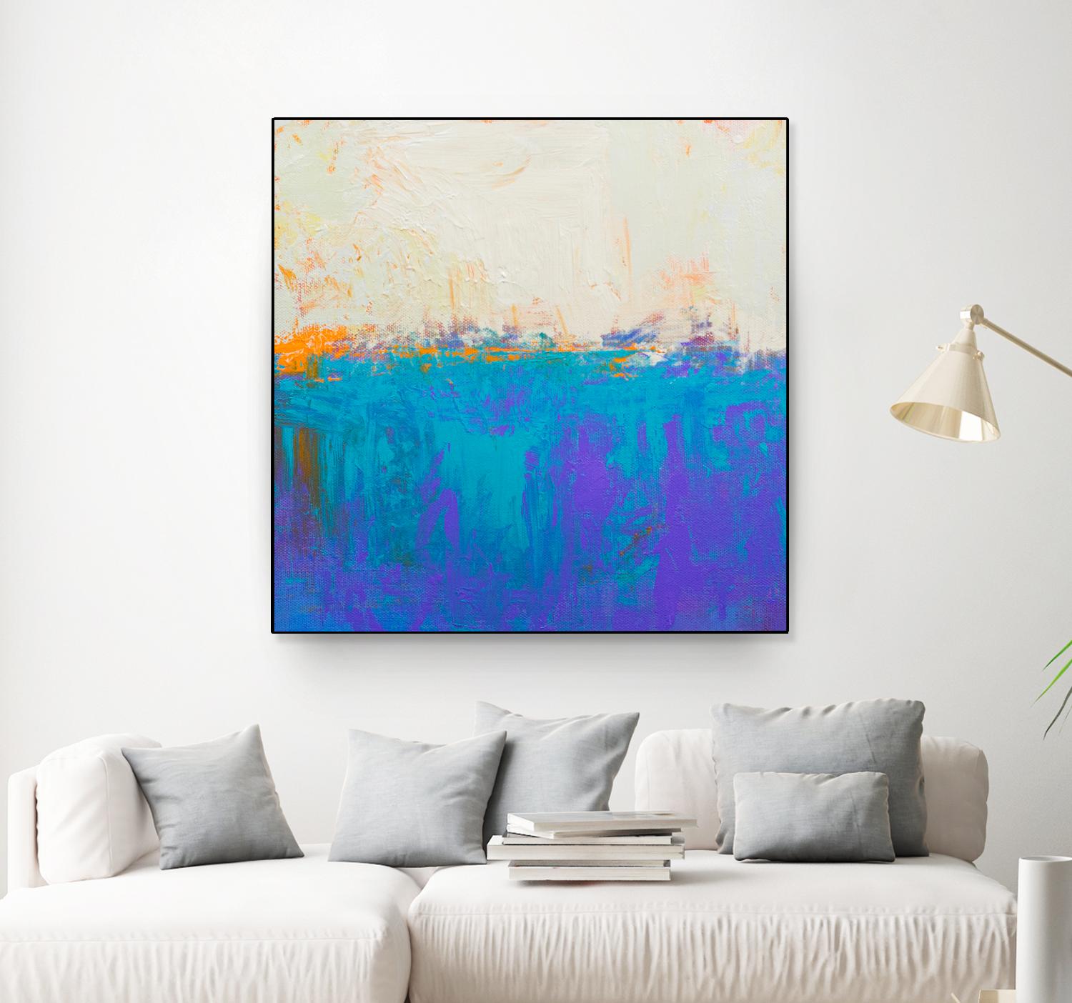 Orange Spark by Don Bishop on GIANT ART - beige abstract