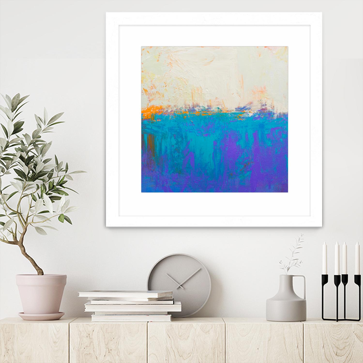 Orange Spark by Don Bishop on GIANT ART - beige abstract