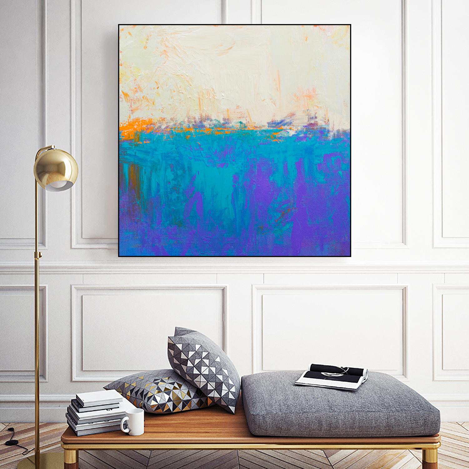Orange Spark by Don Bishop on GIANT ART - beige abstract