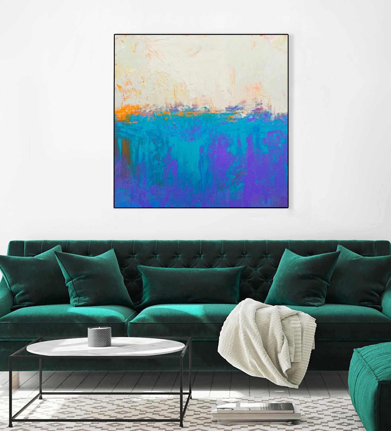Orange Spark by Don Bishop on GIANT ART - beige abstract