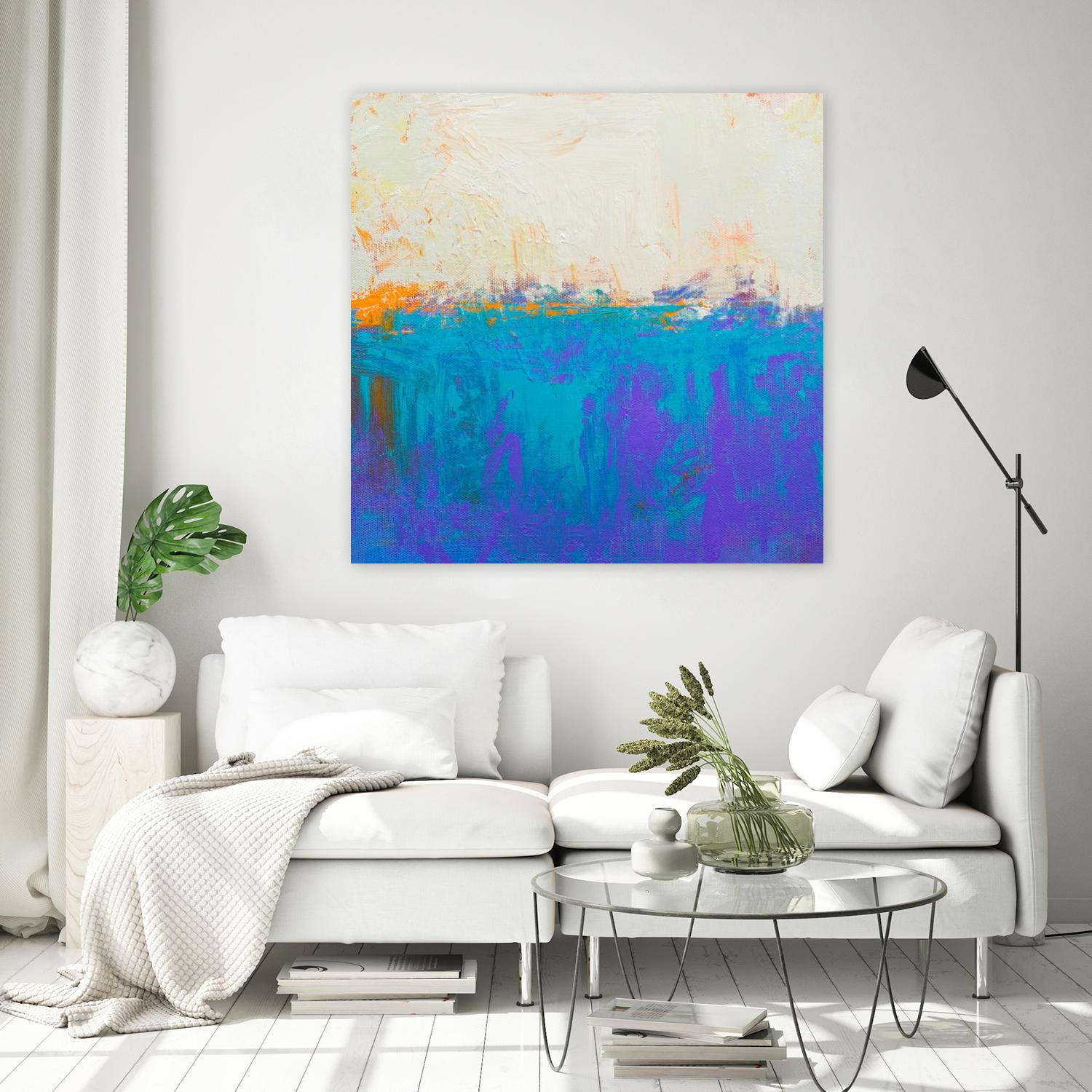 Orange Spark by Don Bishop on GIANT ART - beige abstract