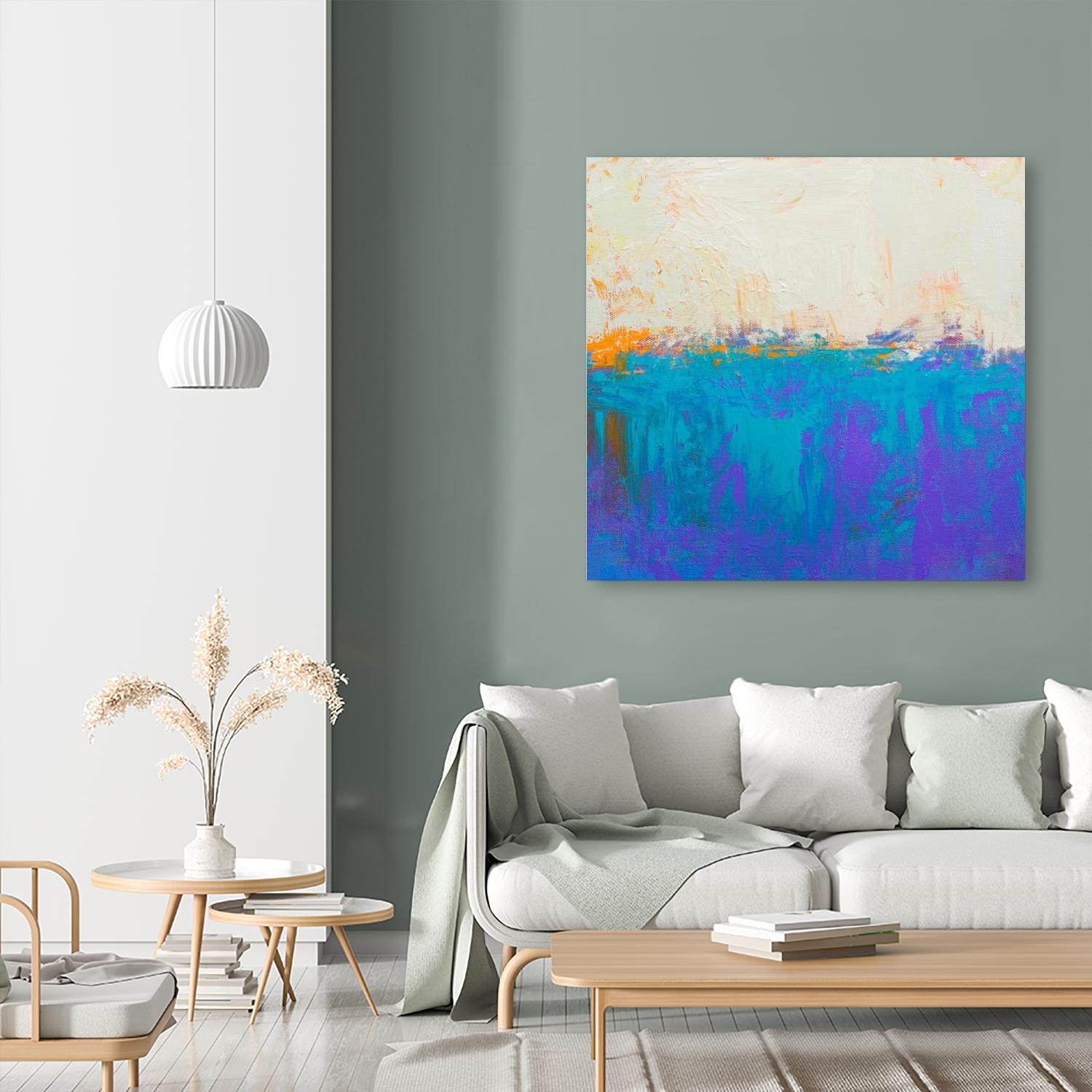 Orange Spark by Don Bishop on GIANT ART - beige abstract