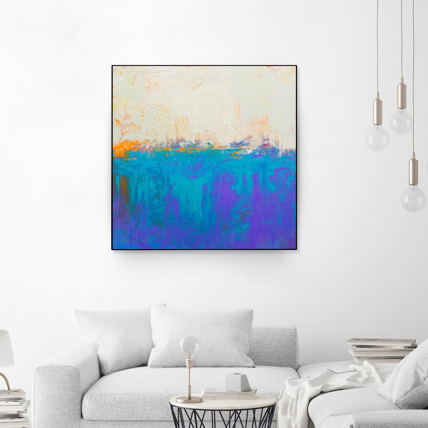 Orange Spark by Don Bishop on GIANT ART - beige abstract