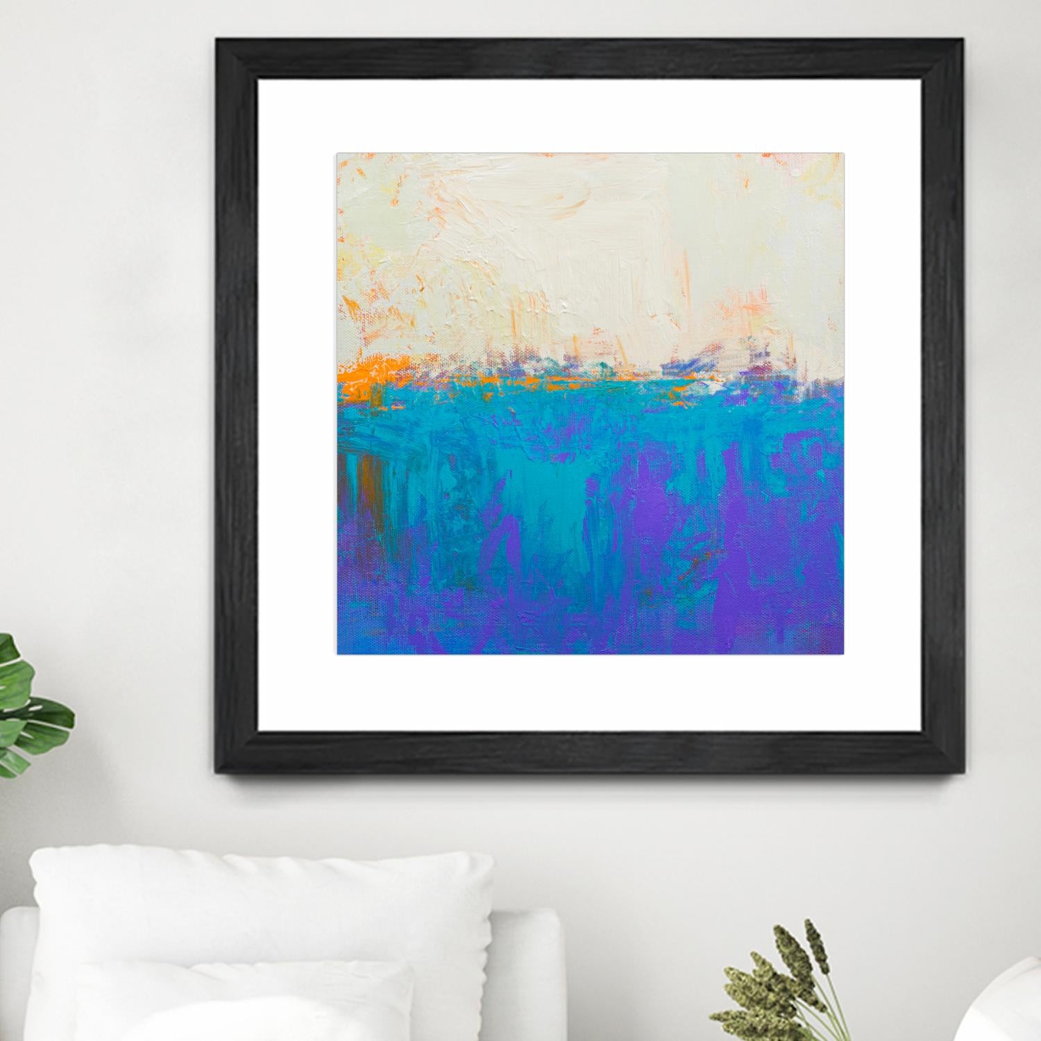 Orange Spark by Don Bishop on GIANT ART - beige abstract