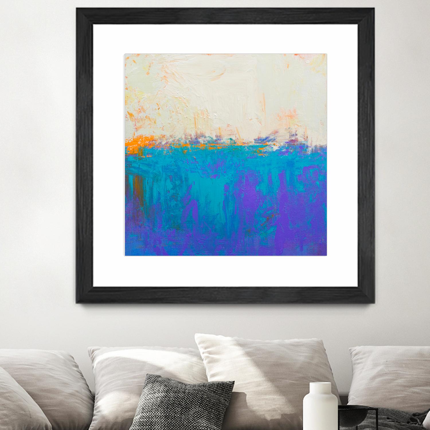 Orange Spark by Don Bishop on GIANT ART - beige abstract