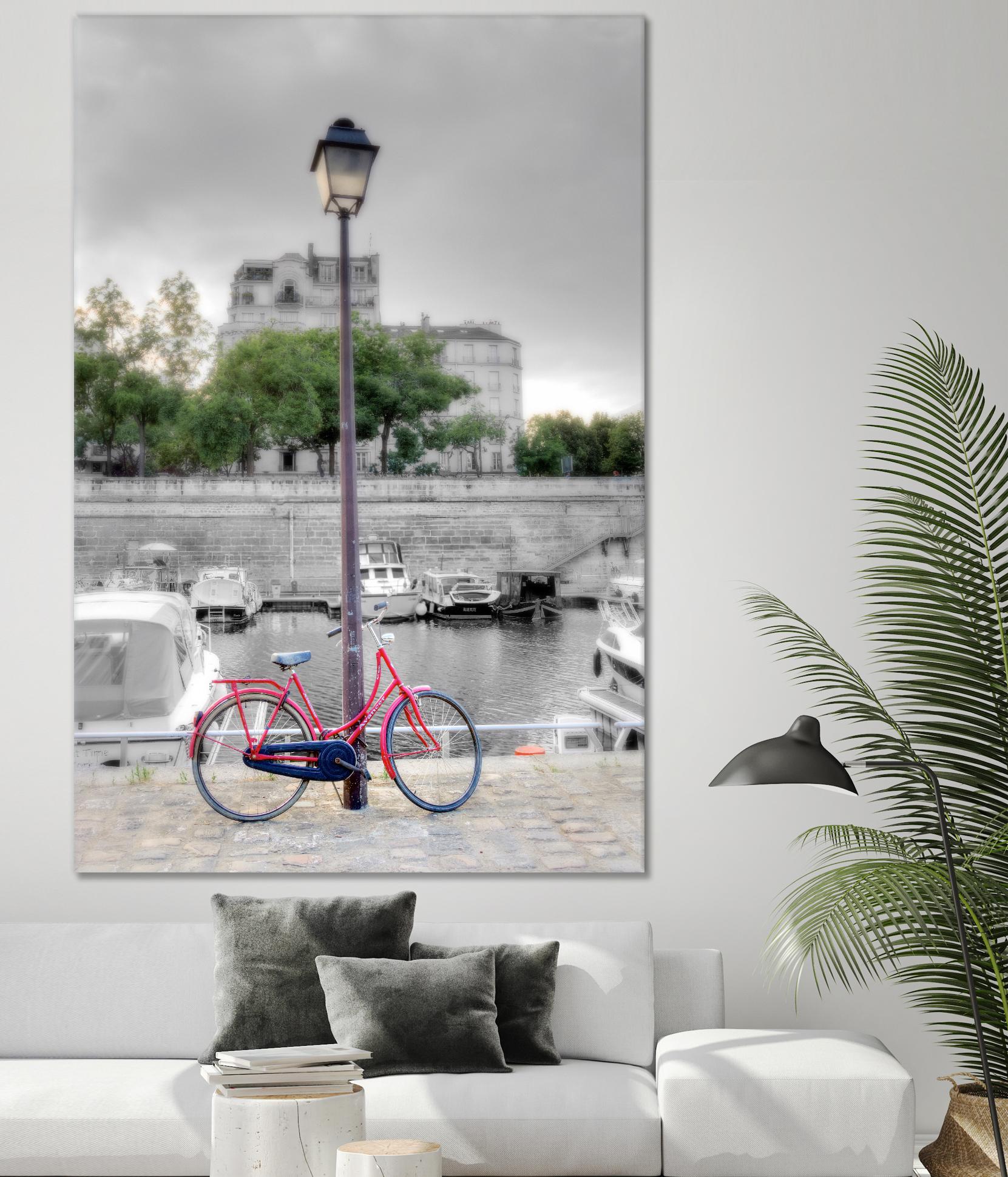 Bicycle St Martin Canal #1 by Alan Blaustein on GIANT ART - multicolor photography; landscapes; people/places