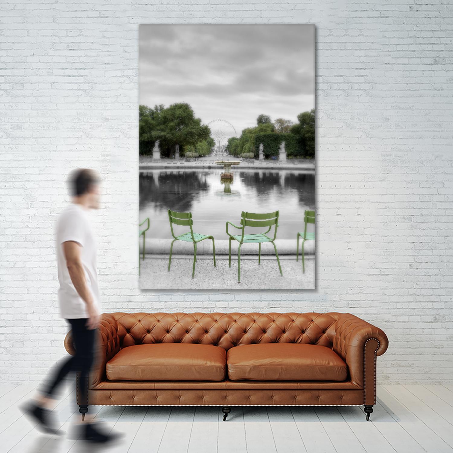 Tuileries Fountain #1 by Alan Blaustein on GIANT ART - multicolor photography; landscapes; people/places