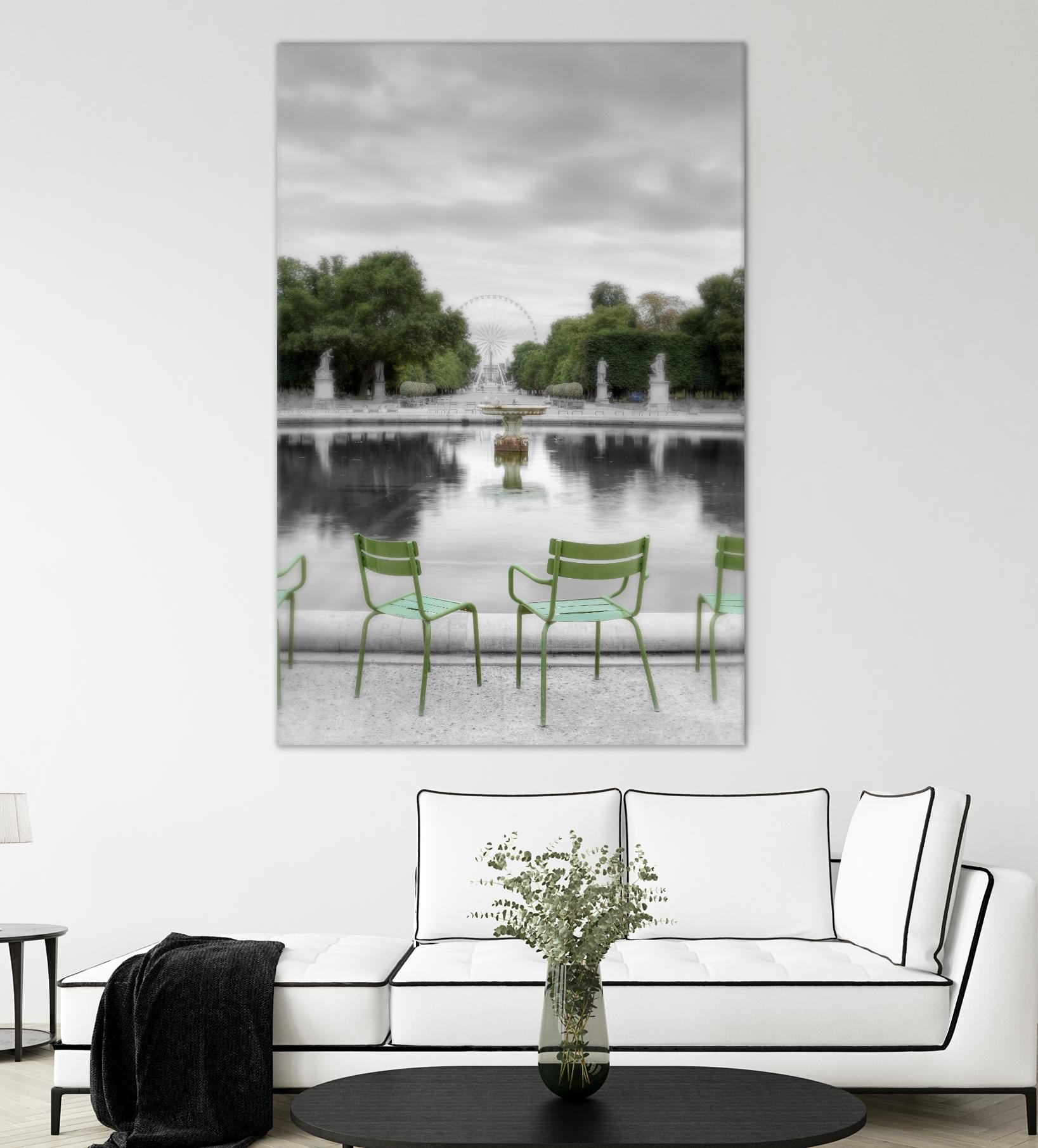 Tuileries Fountain #1 by Alan Blaustein on GIANT ART - multicolor photography; landscapes; people/places