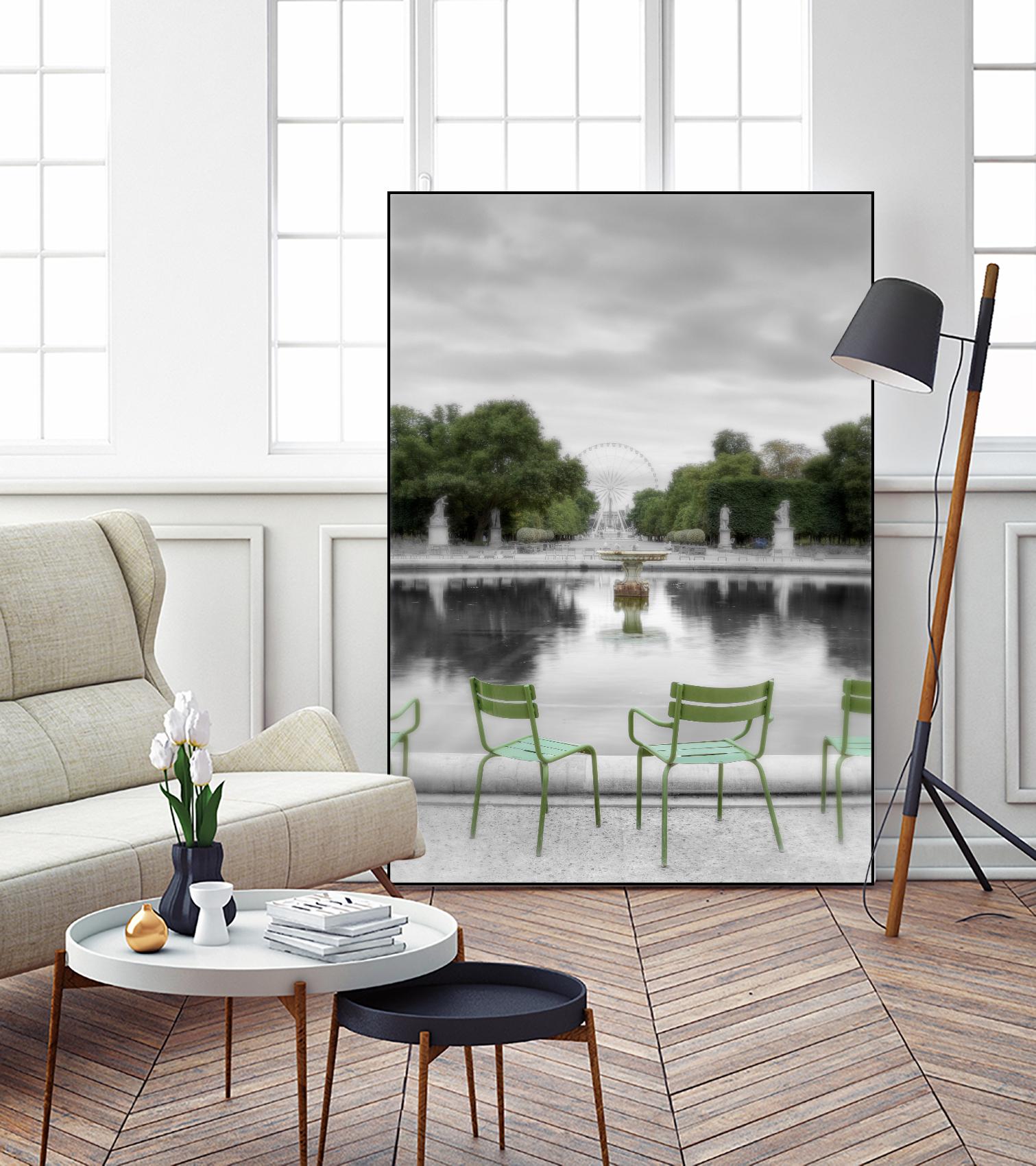 Tuileries Fountain #1 by Alan Blaustein on GIANT ART - multicolor photography; landscapes; people/places