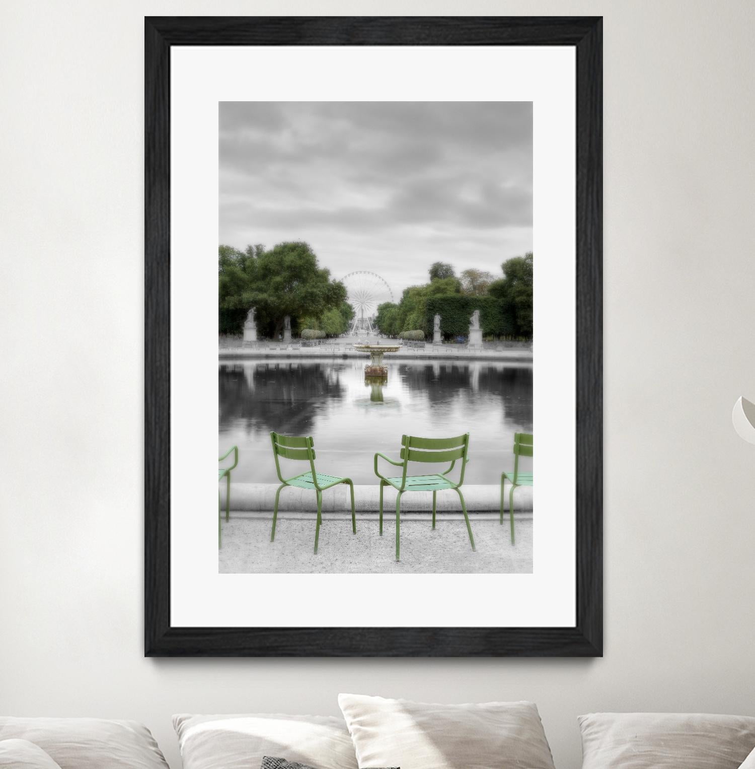 Tuileries Fountain #1 by Alan Blaustein on GIANT ART - multicolor photography; landscapes; people/places