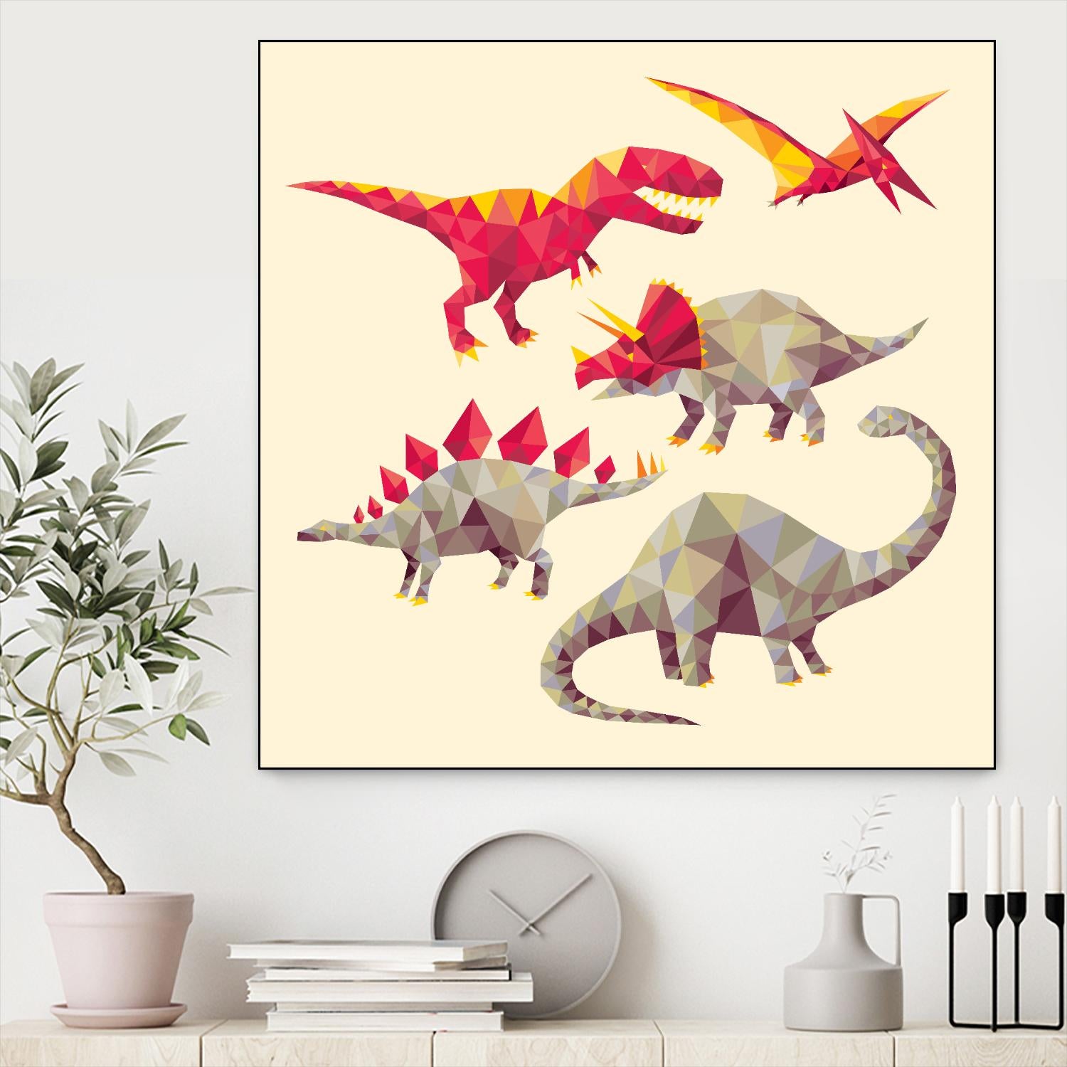 Geo Saurs by Michael Buxton on GIANT ART - multicolor urban/pop surrealism; animals; children