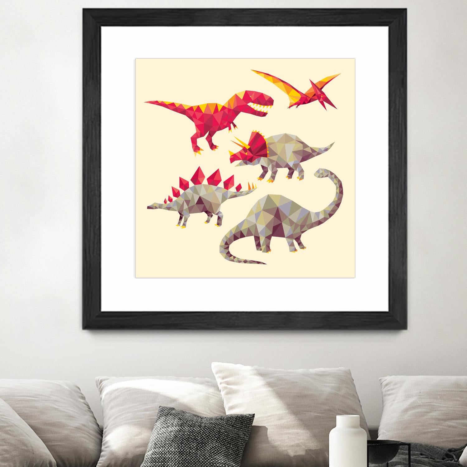 Geo Saurs by Michael Buxton on GIANT ART - multicolor urban/pop surrealism; animals; children